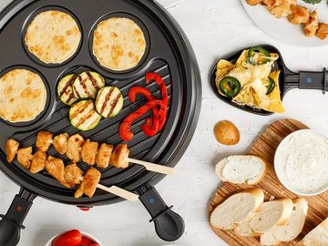 Setpoint Raclette, Tischgrill für 2-6 Personen Crepesmaker, Raclet Gerät Camping geeignet