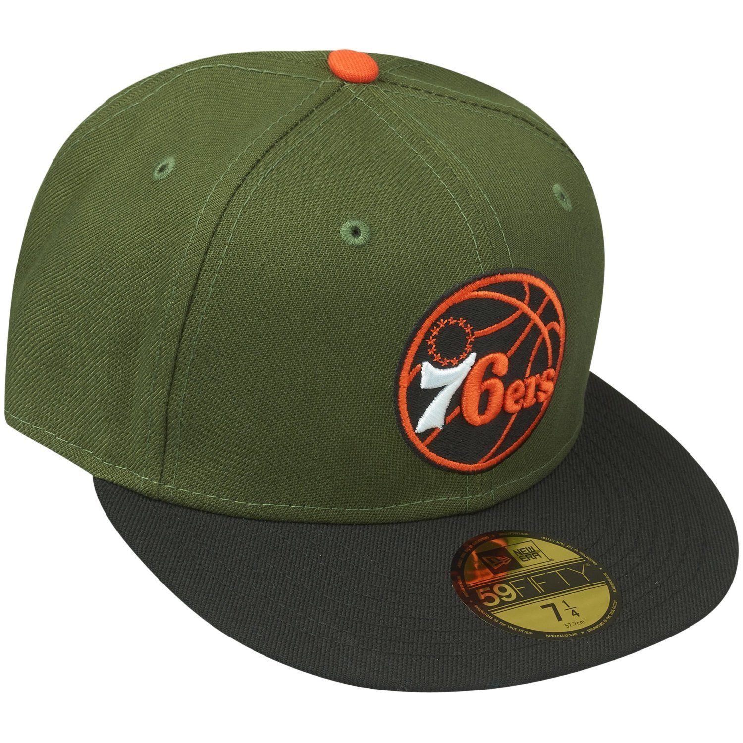 New 59Fifty Era 76ers olive Fitted Philadelphia Cap