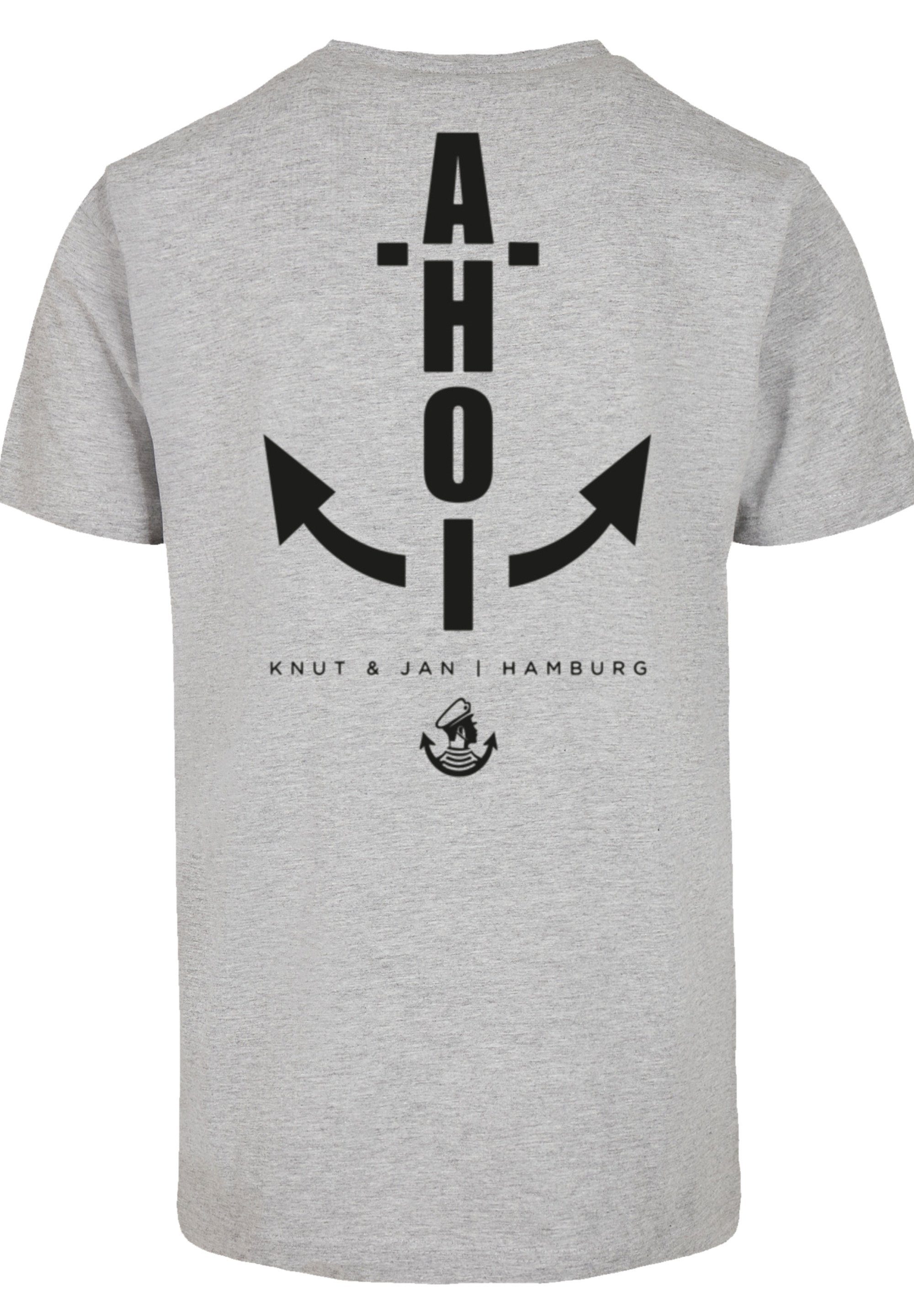 grey Print Jan & T-Shirt Knut F4NT4STIC AHOI heather Hamburg