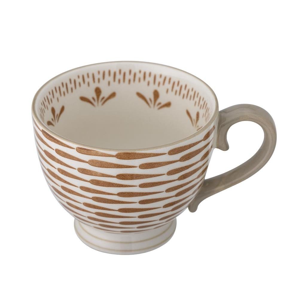 Bloomingville Tasse Maple Becher, Orange Steingut 420 ml Kaffeetasse Teetasse dänisches Design