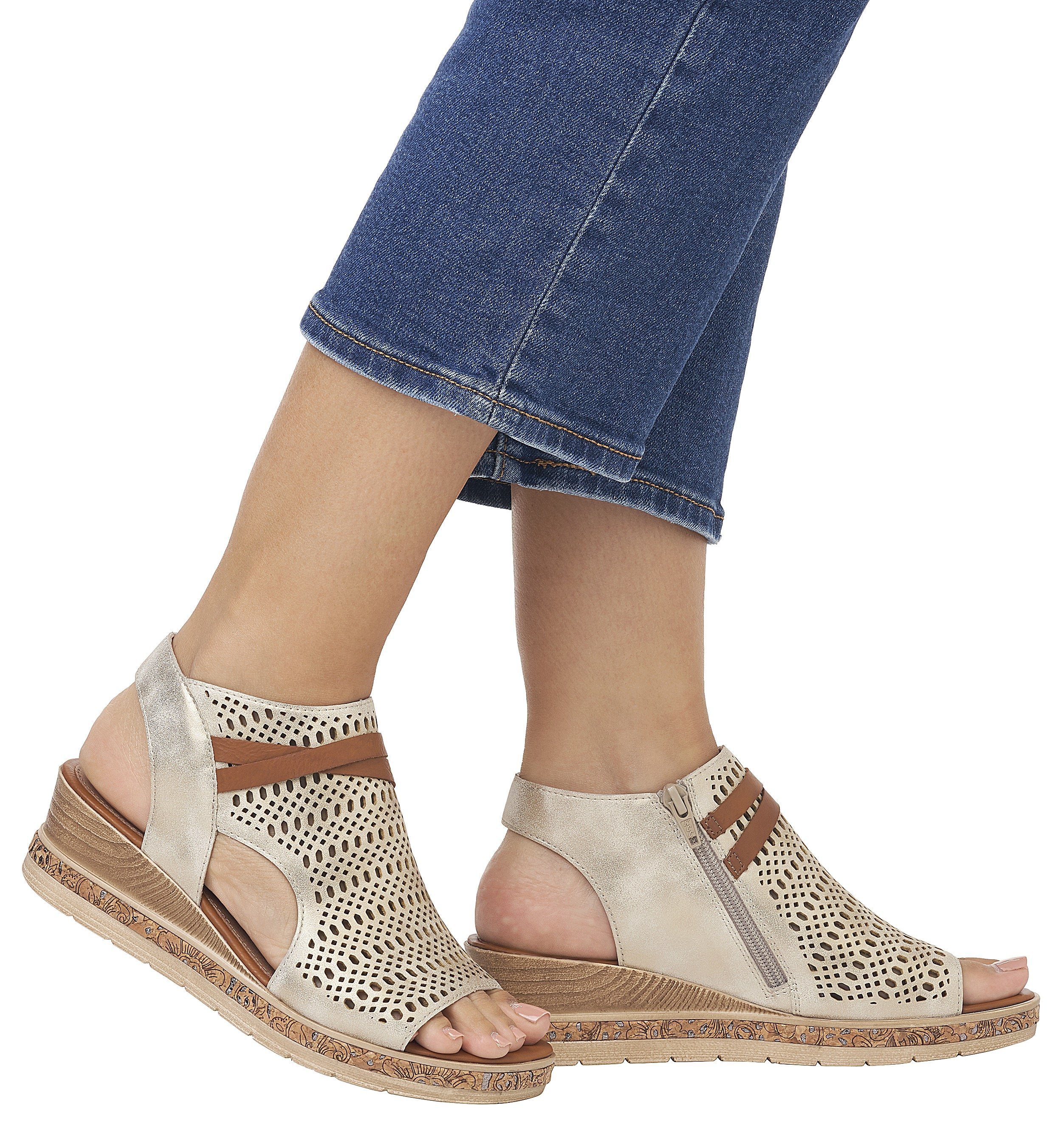 Remonte Sandalette, Sommerschuh, Sandale, Keilabsatz, mit günstig online kaufen