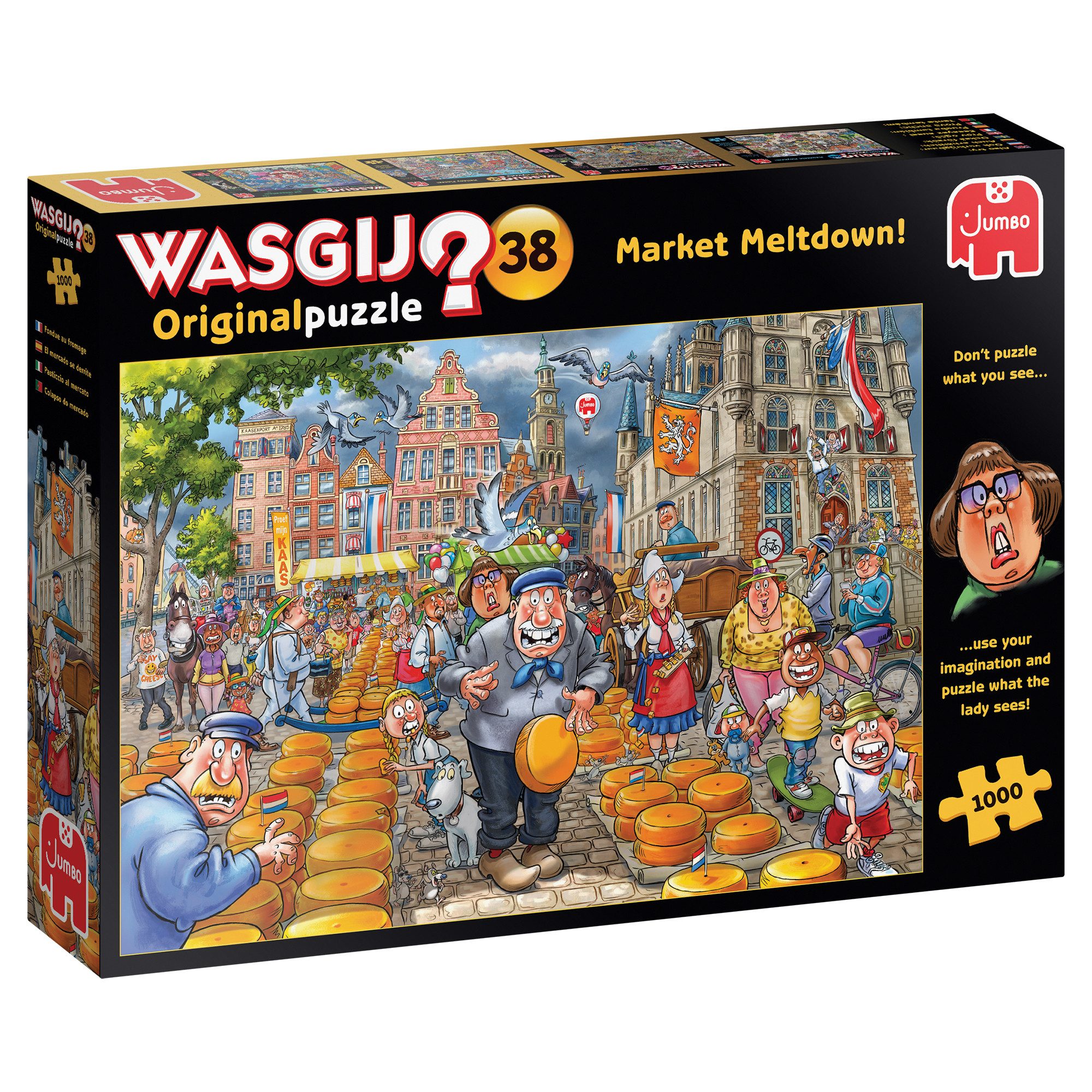 Jumbo Spiele Puzzle Wasgij Original 38 Market Meltdown 1000 Teile Puzzle, 1000 Puzzleteile, Made in Europe