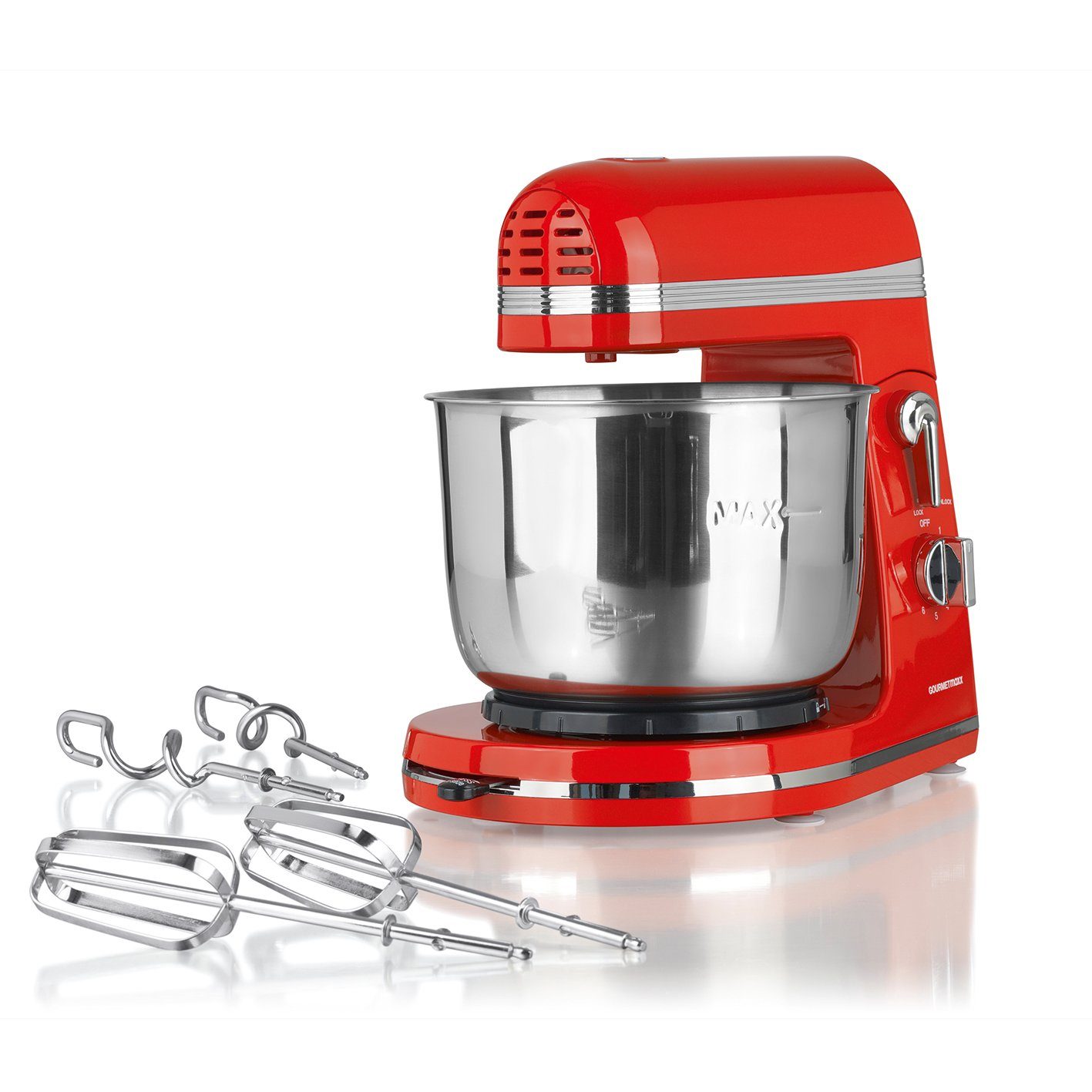 GOURMETmaxx Küchenmaschine, 250W rot, 6 Geschwindigkeitsstufen -  Geschwindigkeitsregler online kaufen | OTTO