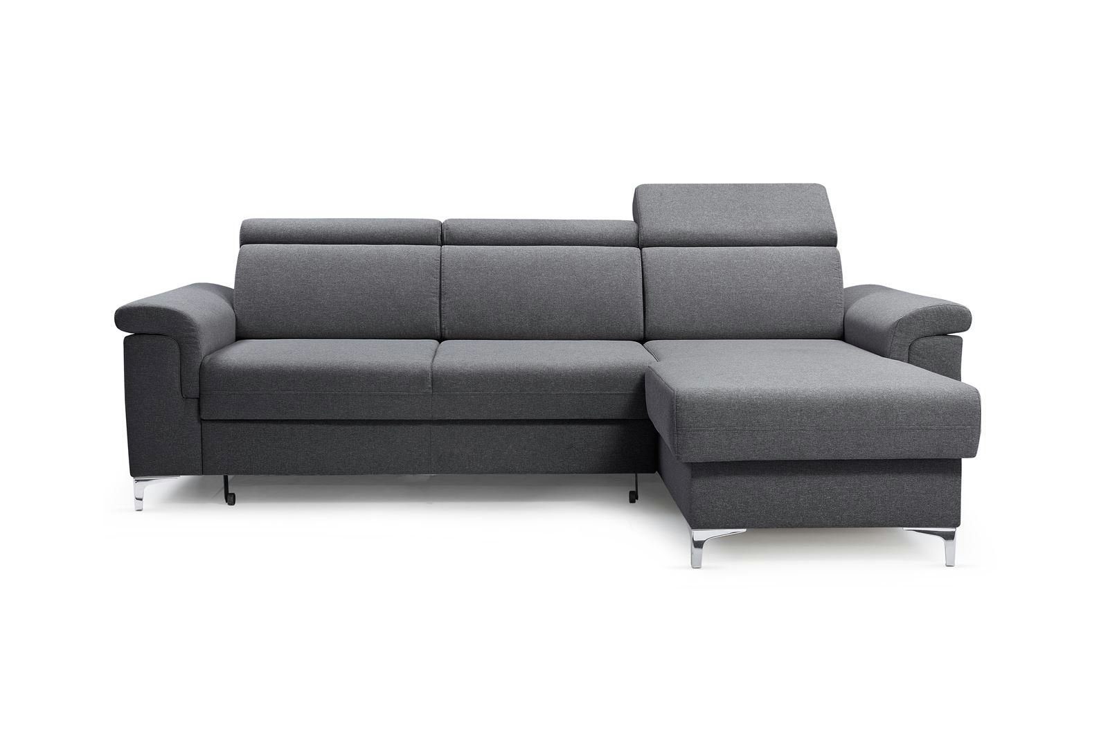 Beautysofa Ecksofa 252cm Ecksofa universelle Polsterecke MARTIN mit Schlaffunktion