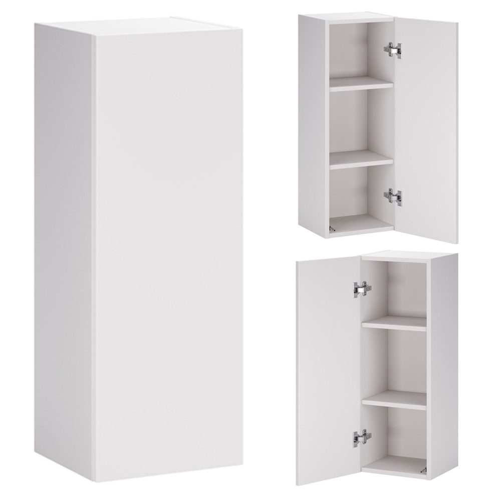 Lomadox Hängeschrank ALASSIO-56 Badschrank Wandschrank, Weiß matt, ca. 30/80/26,6cm