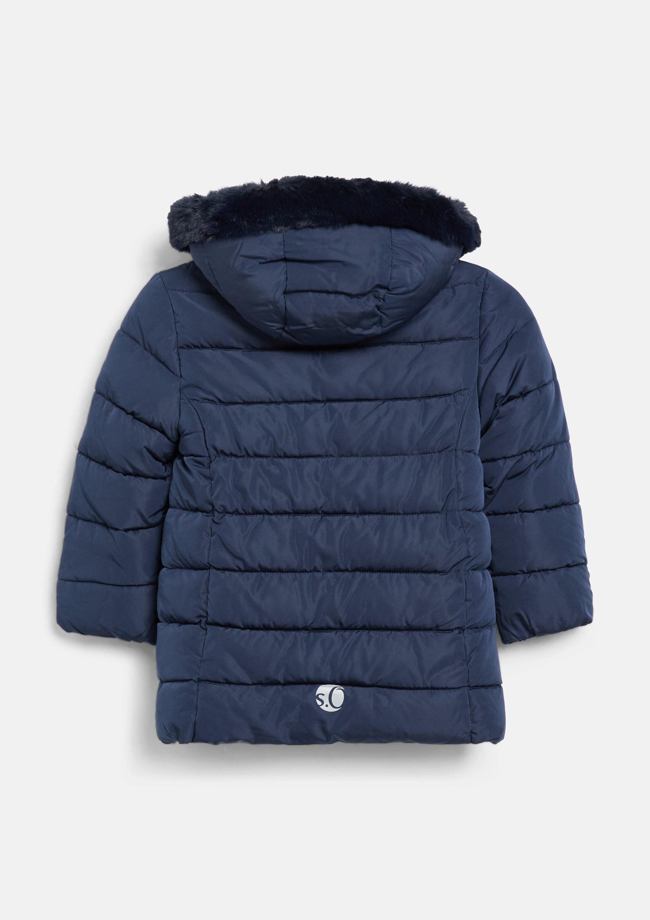 s.Oliver Winterjacke Outdoor-Mantel Wetterfester Wintermantel mit Plüsch-Detail – Bild 2 von 5