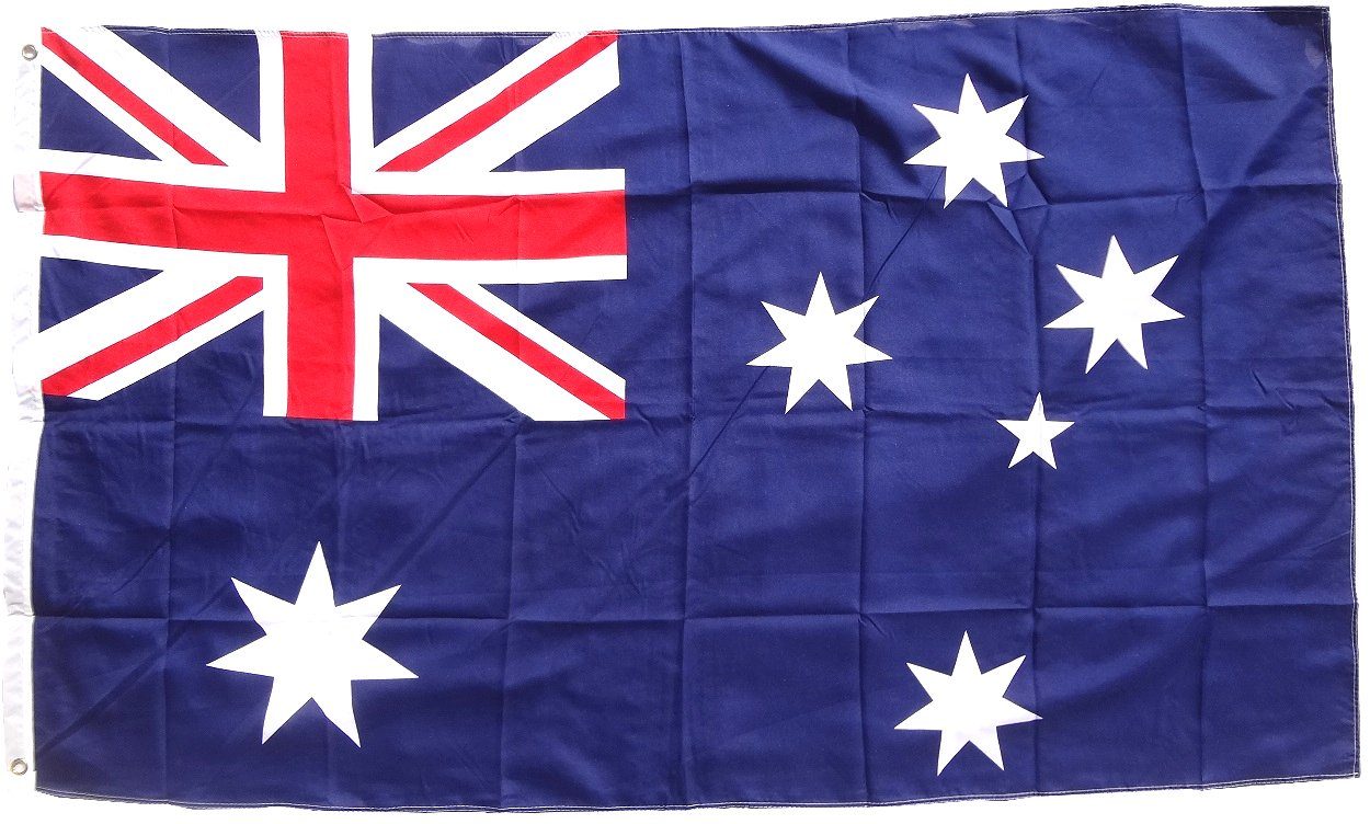 trends4cents Flagge XXL Flagge Fahne mit 3 Messingösen in 250 x 150 cm (Australien), für Fahnenmaste