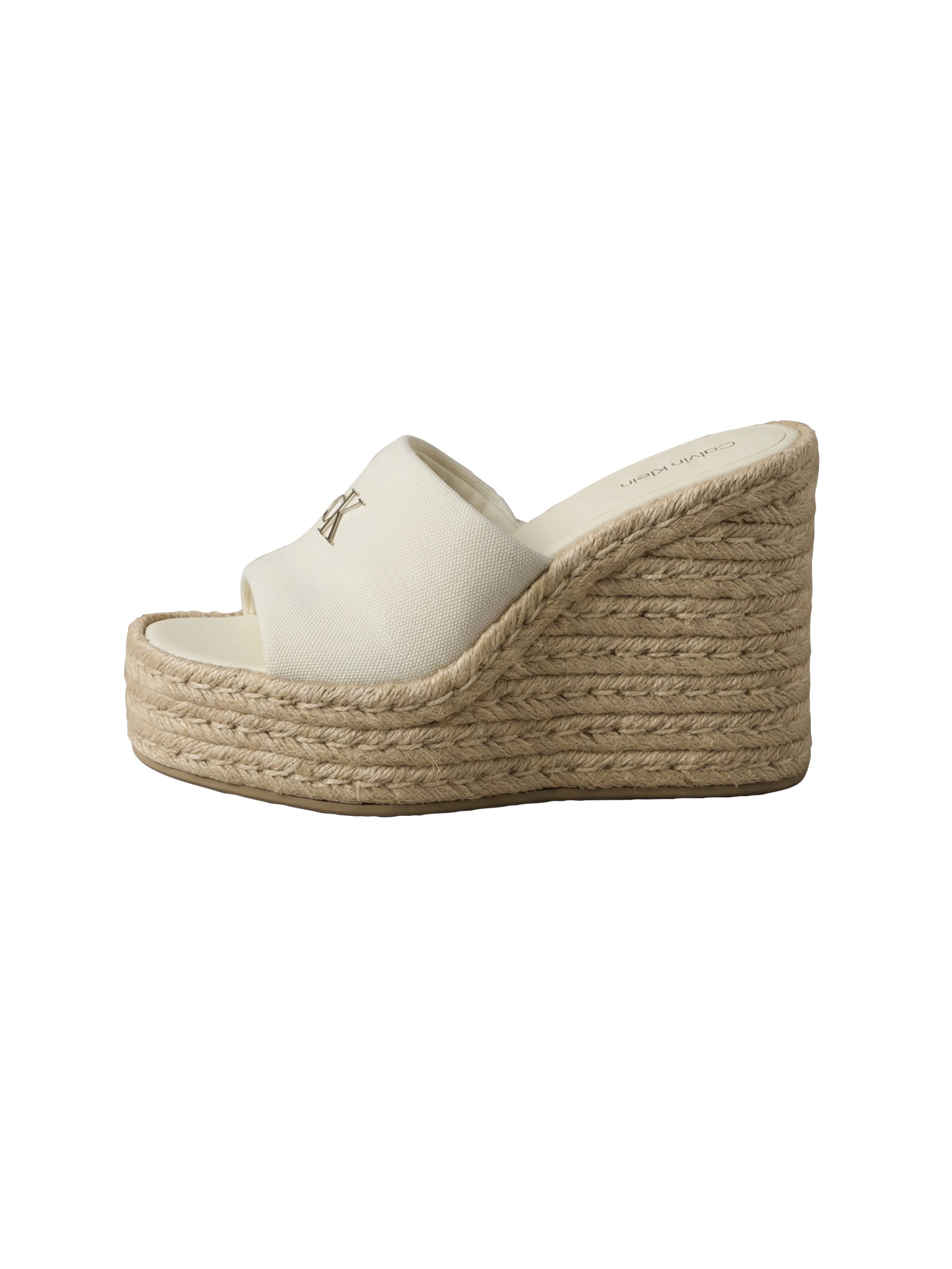 Calvin Klein Keilpantolette Sommerschuh, Urlaubsschuh mit Plateau und Jutebesatz