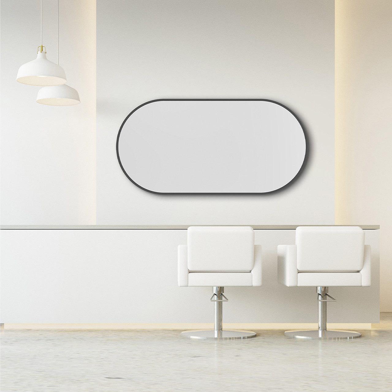 ArtUniverse Wandspiegel gerahmt oval 40 x 80 cm (1-St)