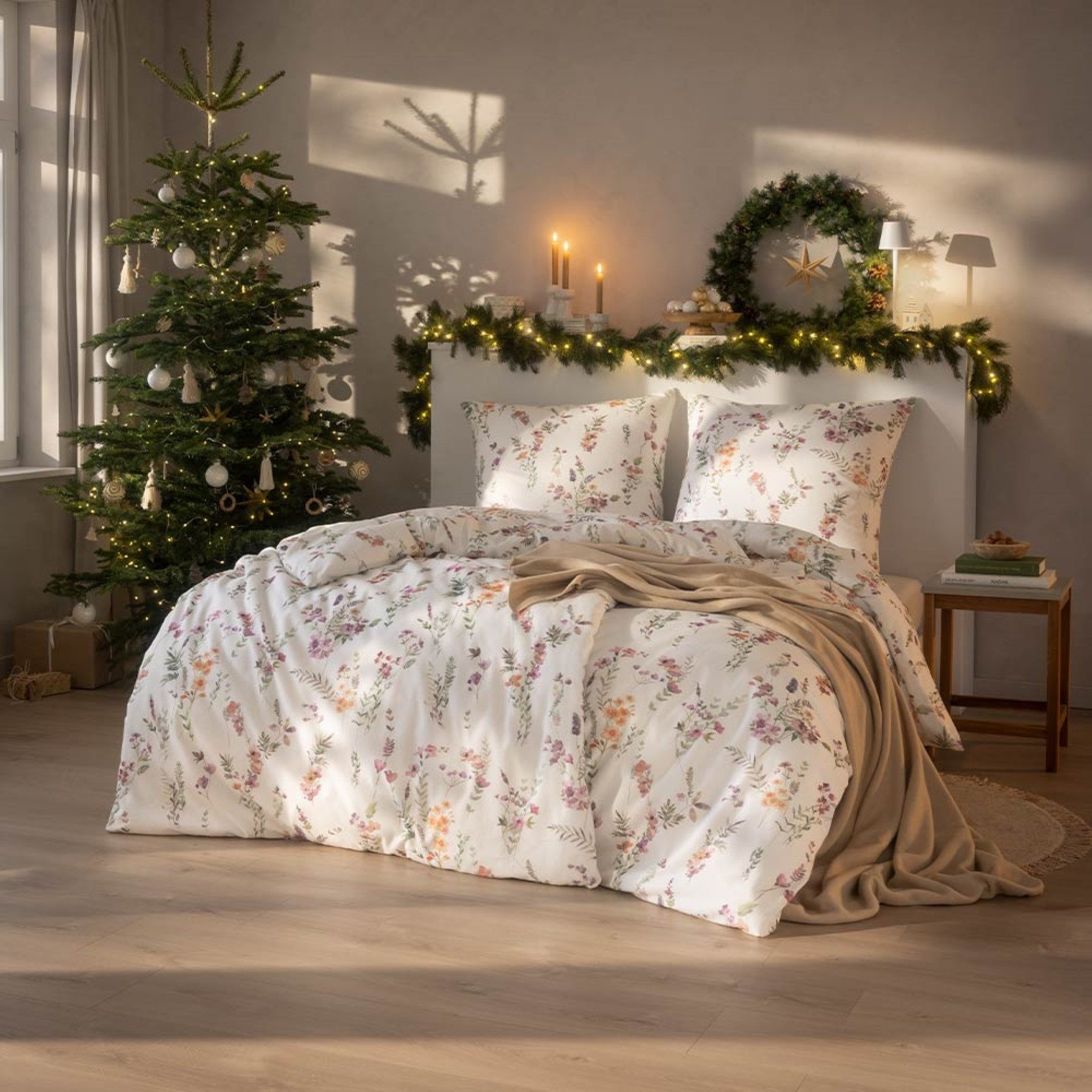 Estella Bettwäsche Estella Kuschel Flanell Bettwäsche 155x220 Millefleur Bl günstig online kaufen