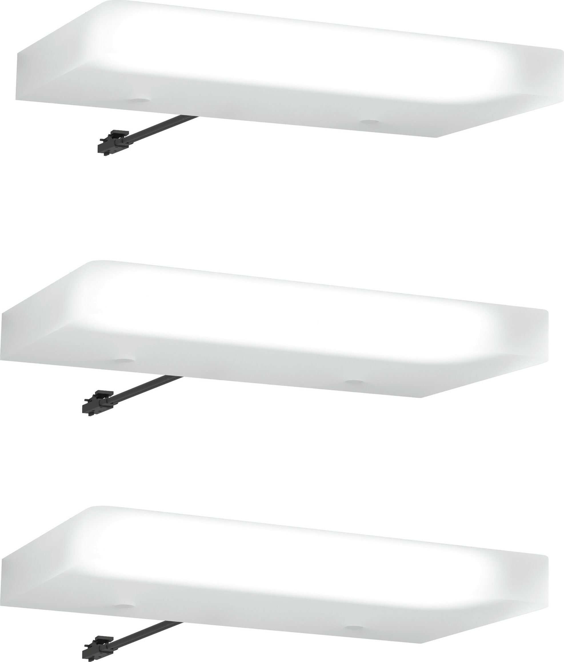 rauch Aufbauleuchte Zubehör für Rauch-Schränke Schrankbeleuchtung Aufsatzleuchte LED, Neutralweiß, LED-Acryl-Aufsatzleuchte B/H/T: 12/1/18 cm