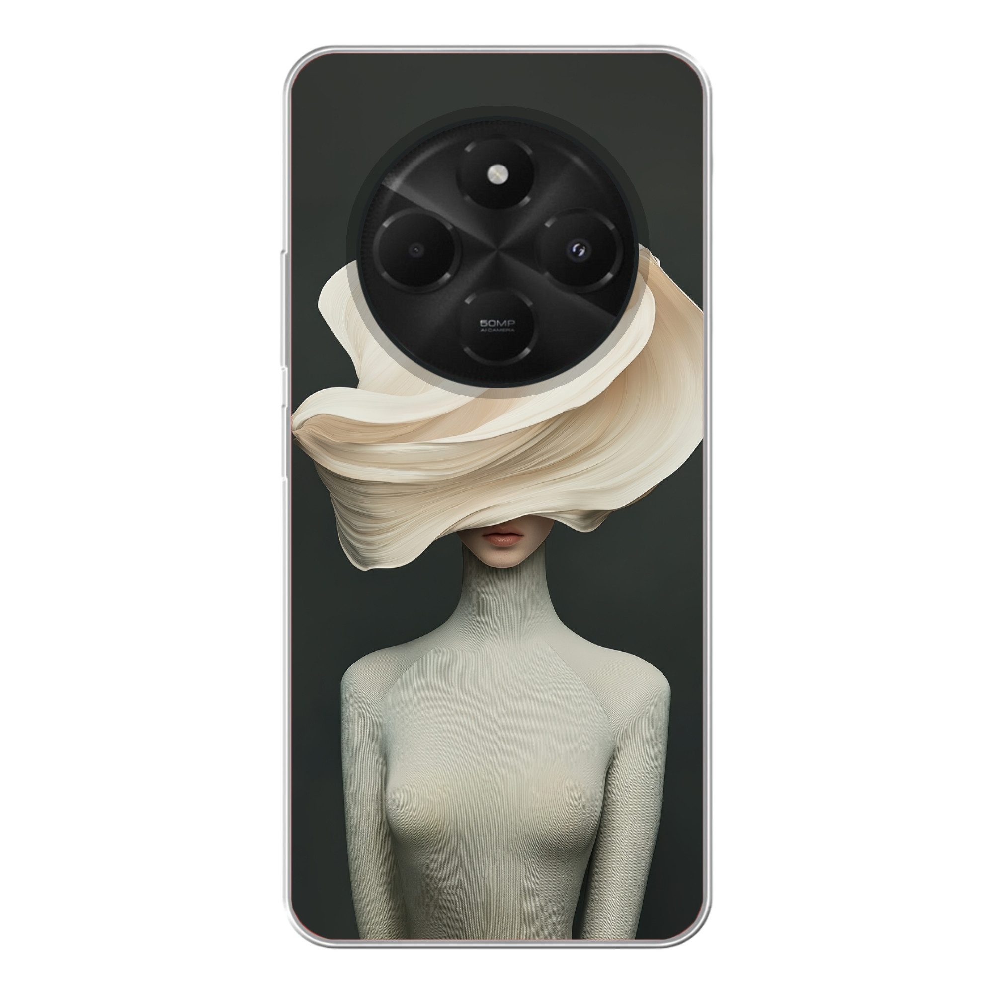 Frau - Hut - gewellt - Beige