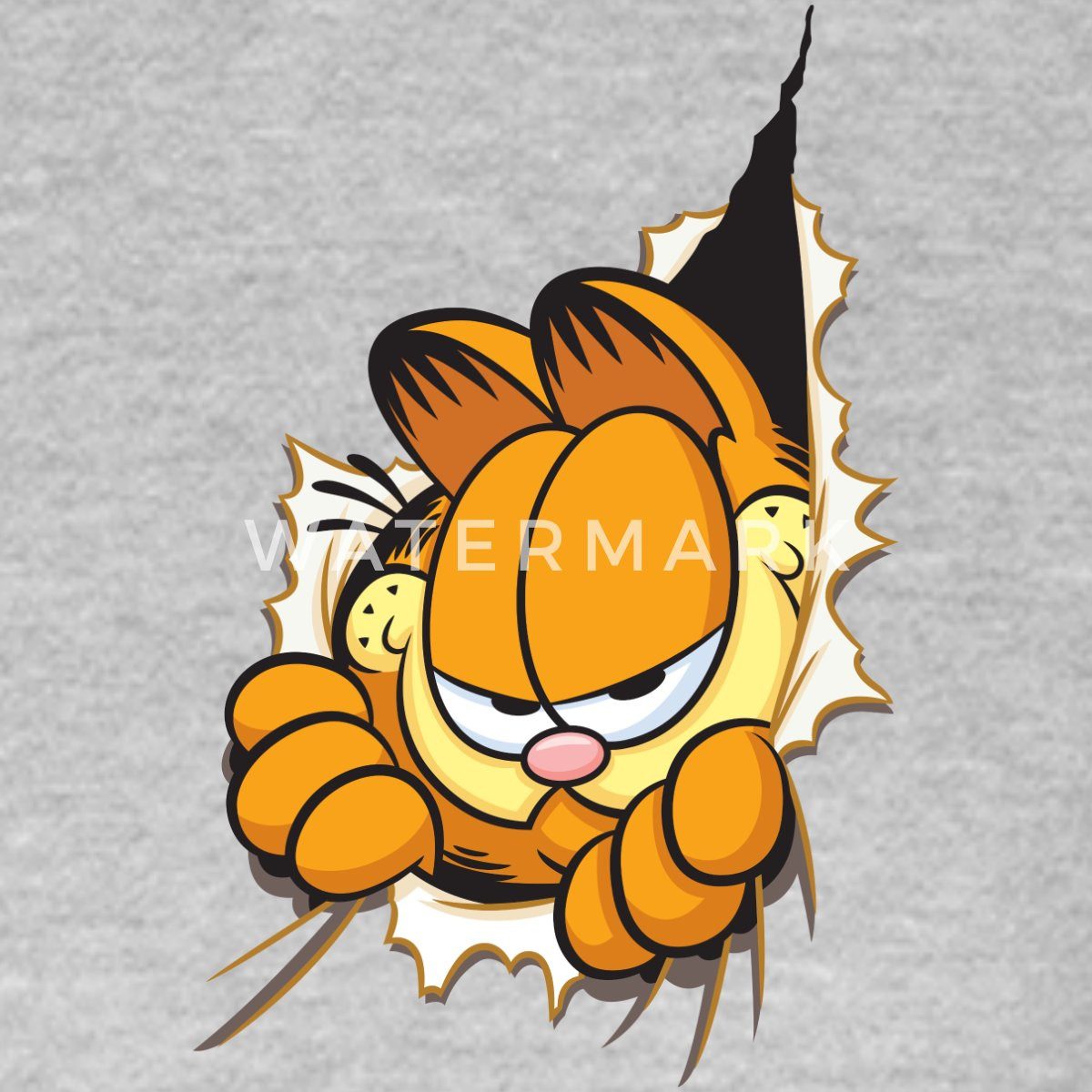 Spreadshirt T-Shirt Garfield Hier Ist Garfield Frauen T-Shirt (1-tlg) Slim Fit, fällt klein aus