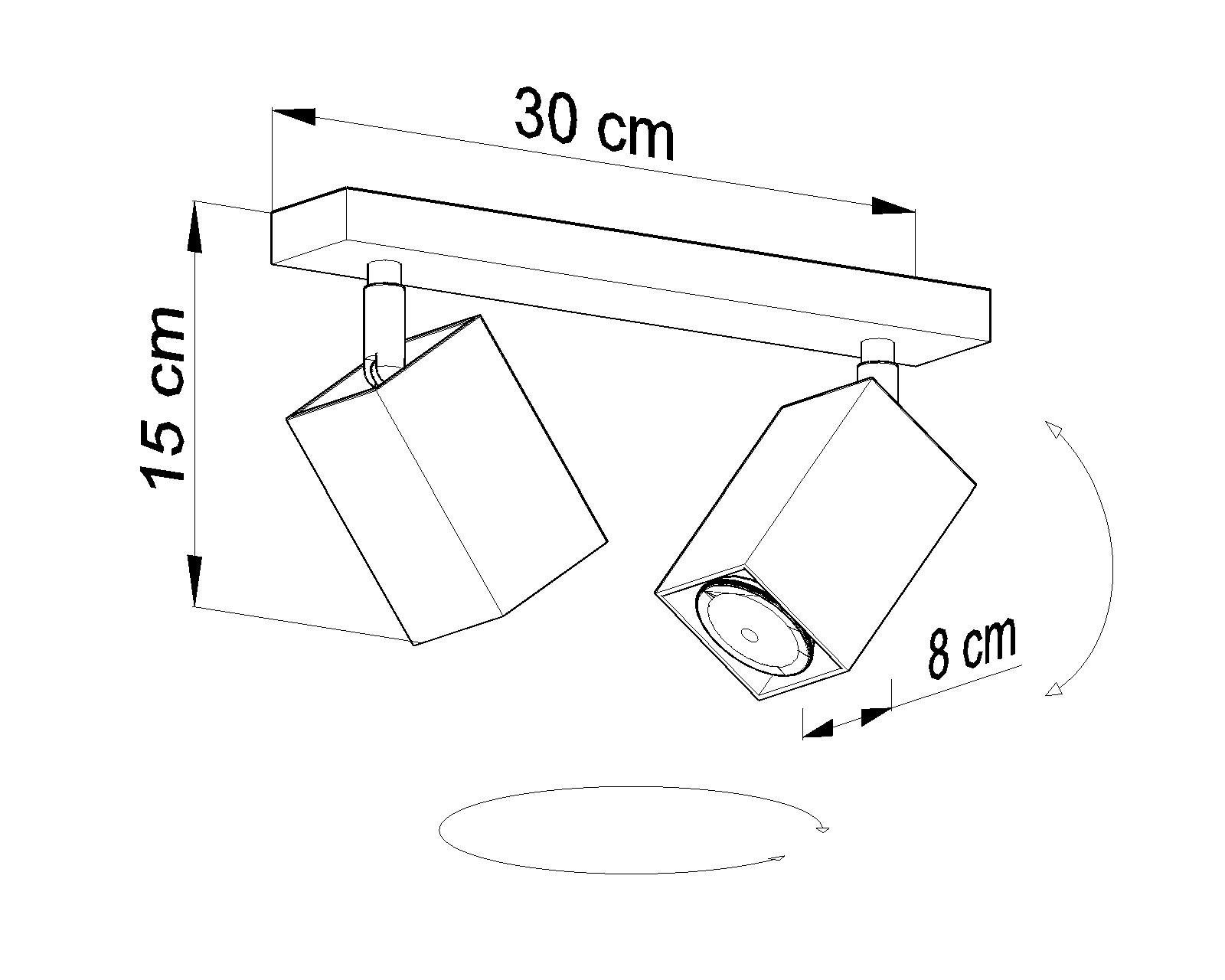 2x Wohnzimmer Deckenlampe Licht-Erlebnisse Grau Stahl länglich Flur vielseitig ohne Deckenstrahler GU10 FALERIA, Leuchtmittel,