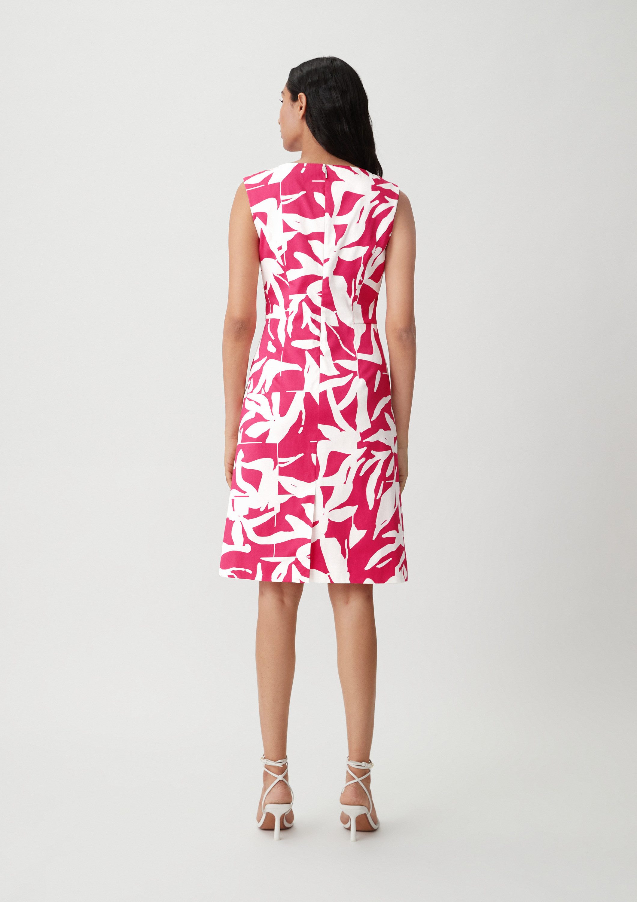 comma Minikleid Kleid Kurzes Kleid aus Baumwollstretch