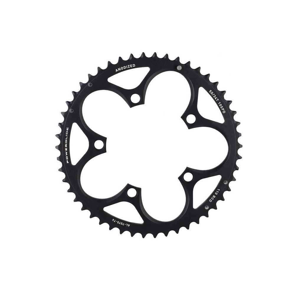 SRAM Fahrradketten Chain Ring Road 50T B V2 110 Aluminium 4mm, Black