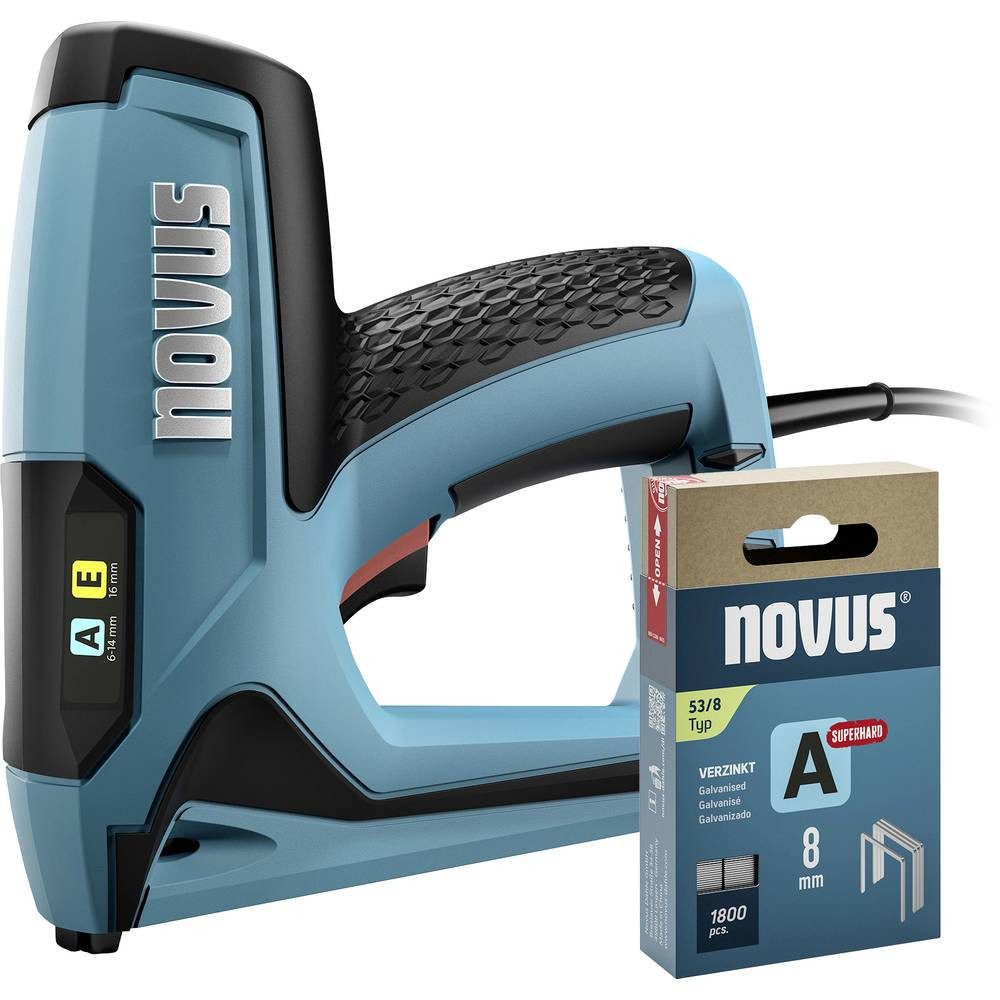 NOVUS Nagler J-120 Set + 1800 Feindrahtklammern -