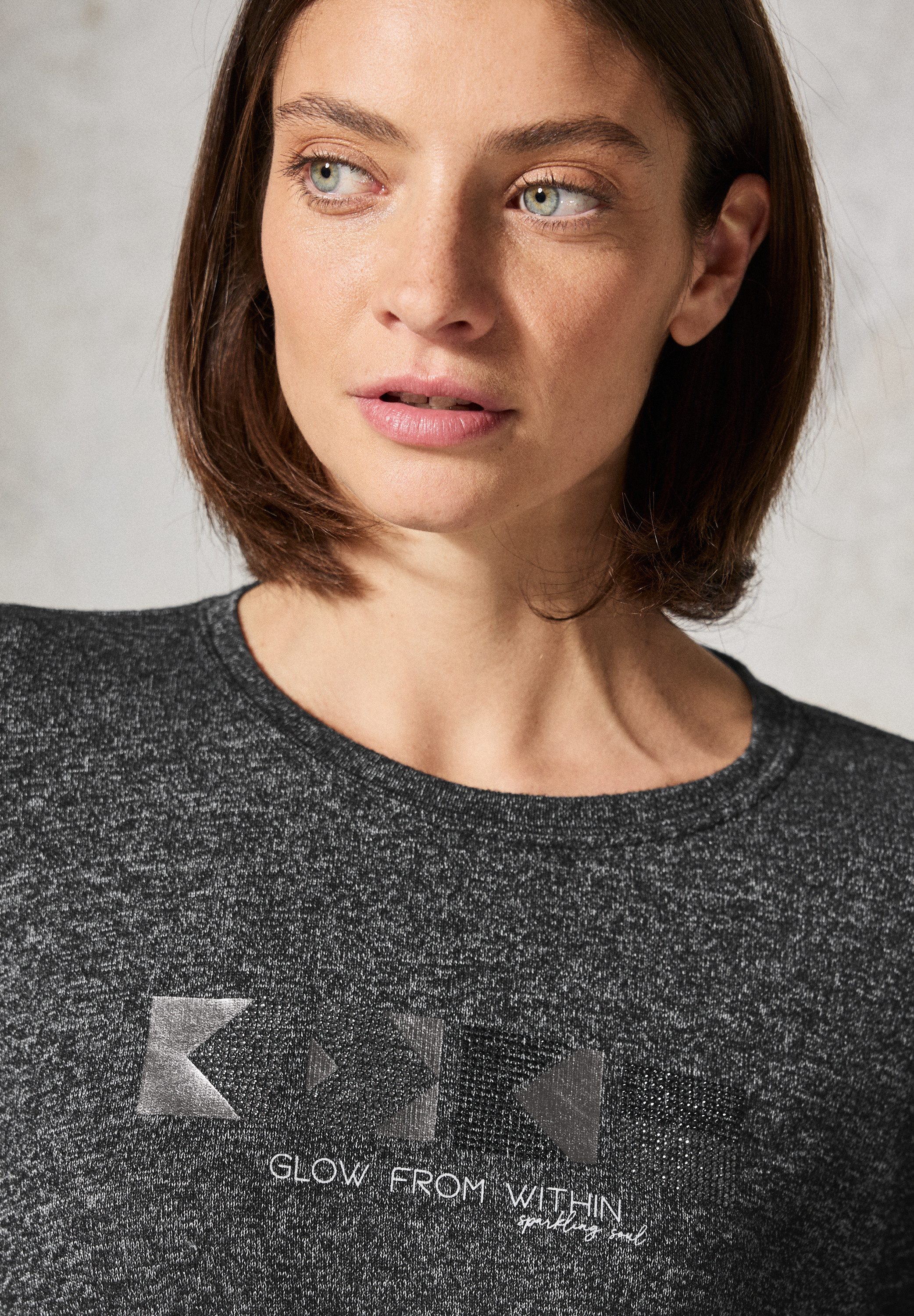 CECIL Langarmshirt mit dekorativem Folien-Print