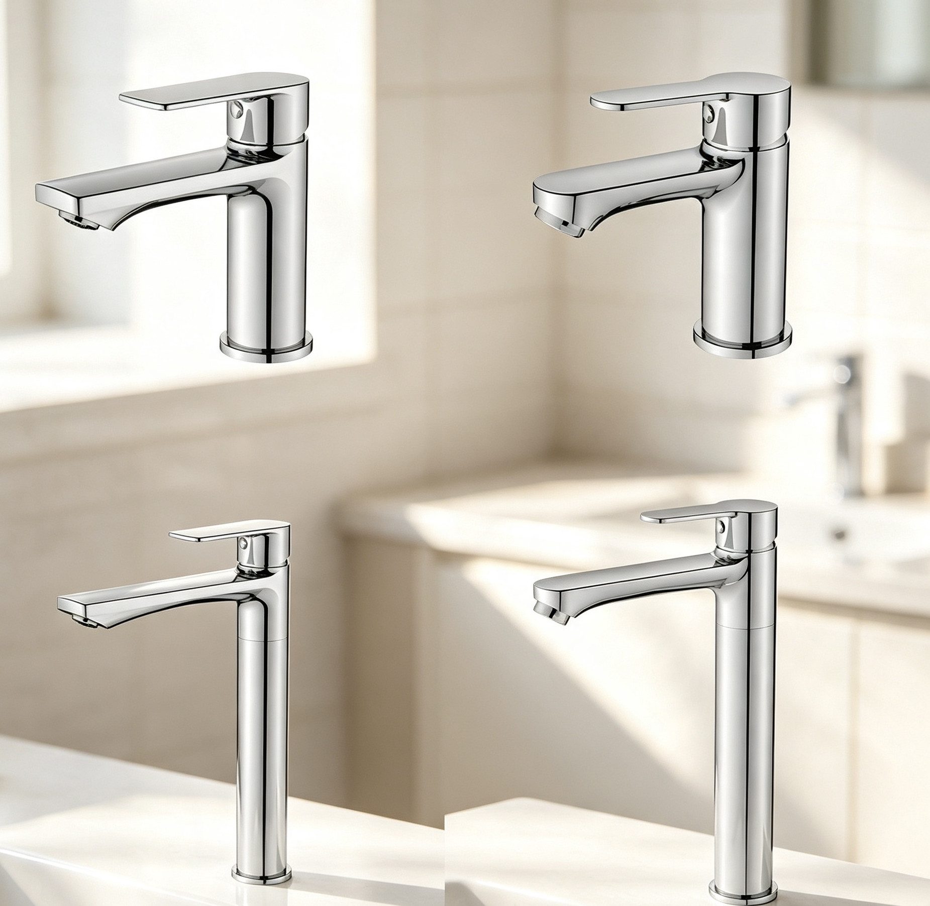 AICA Waschtischarmatur Waschtischarmatur Badarmatur Wasserhahn Bad Mischbatterie Waschbecken