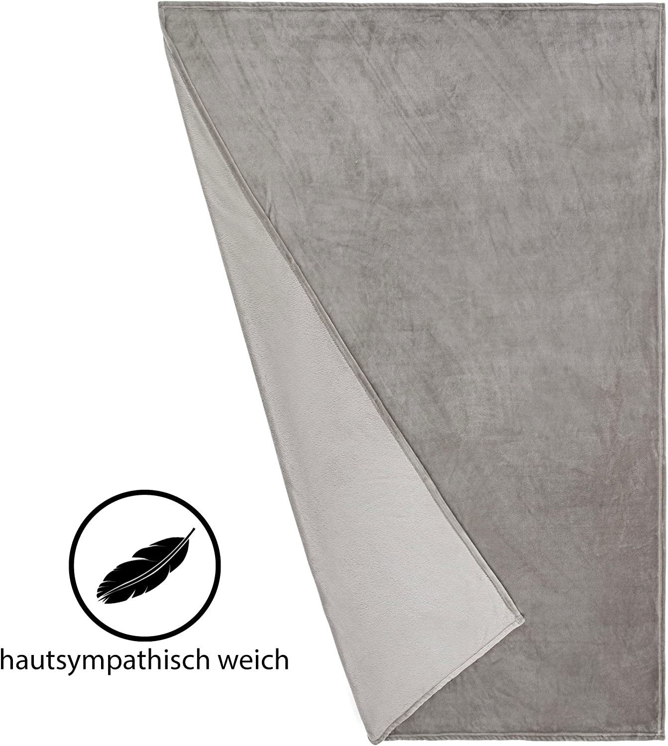 Hometex Premium Textiles Tagesdecke Cashmere Touch Kuscheldecke, Hochflor-Flausch Sofadecke, Allergiker geeignet, sanft & weich auf der Haut, Hochflor-Flausch