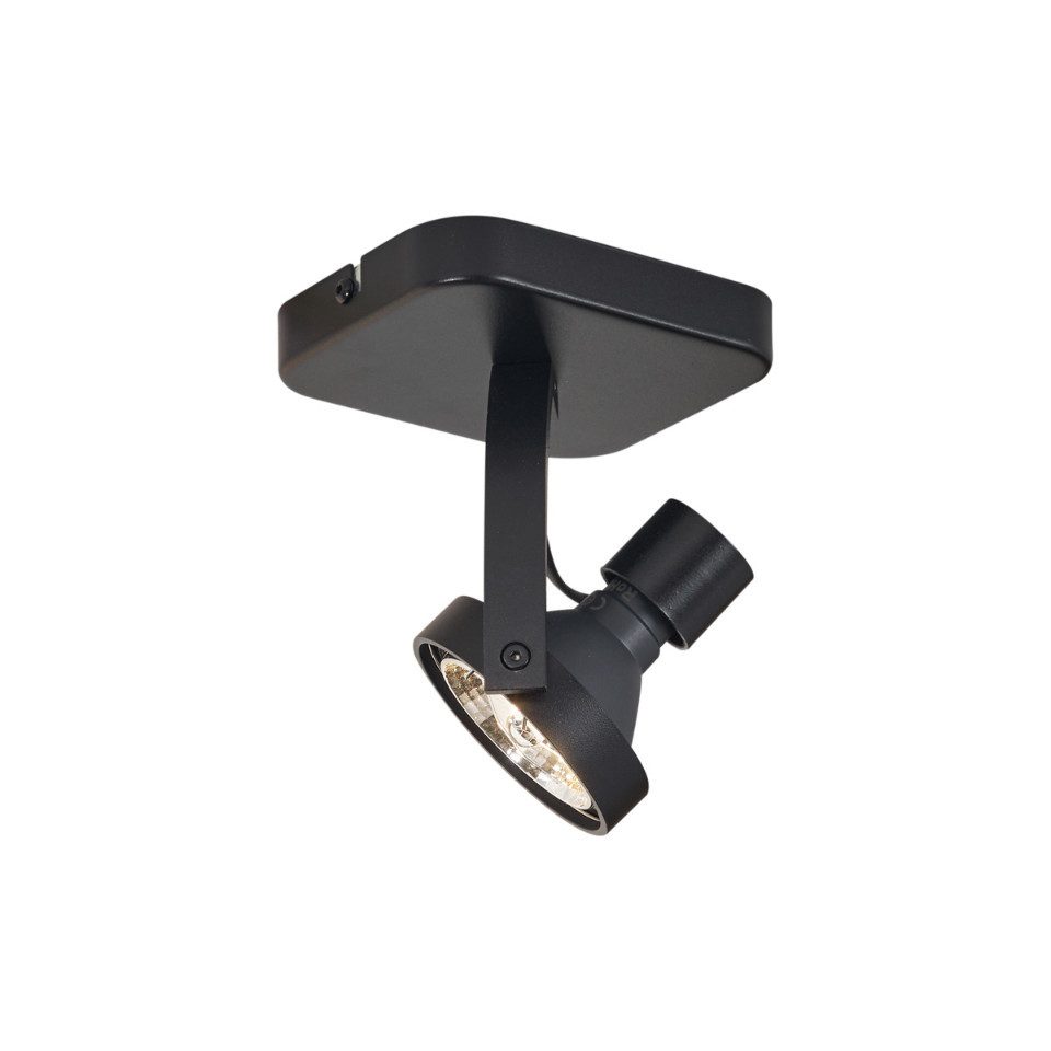 Qazqa LED Aufbaustrahler Vo, ohne Leuchtmittel, Warmweiß, QAZQA Aufbau­spot, gu10, Schwarz, Aluminium, Design