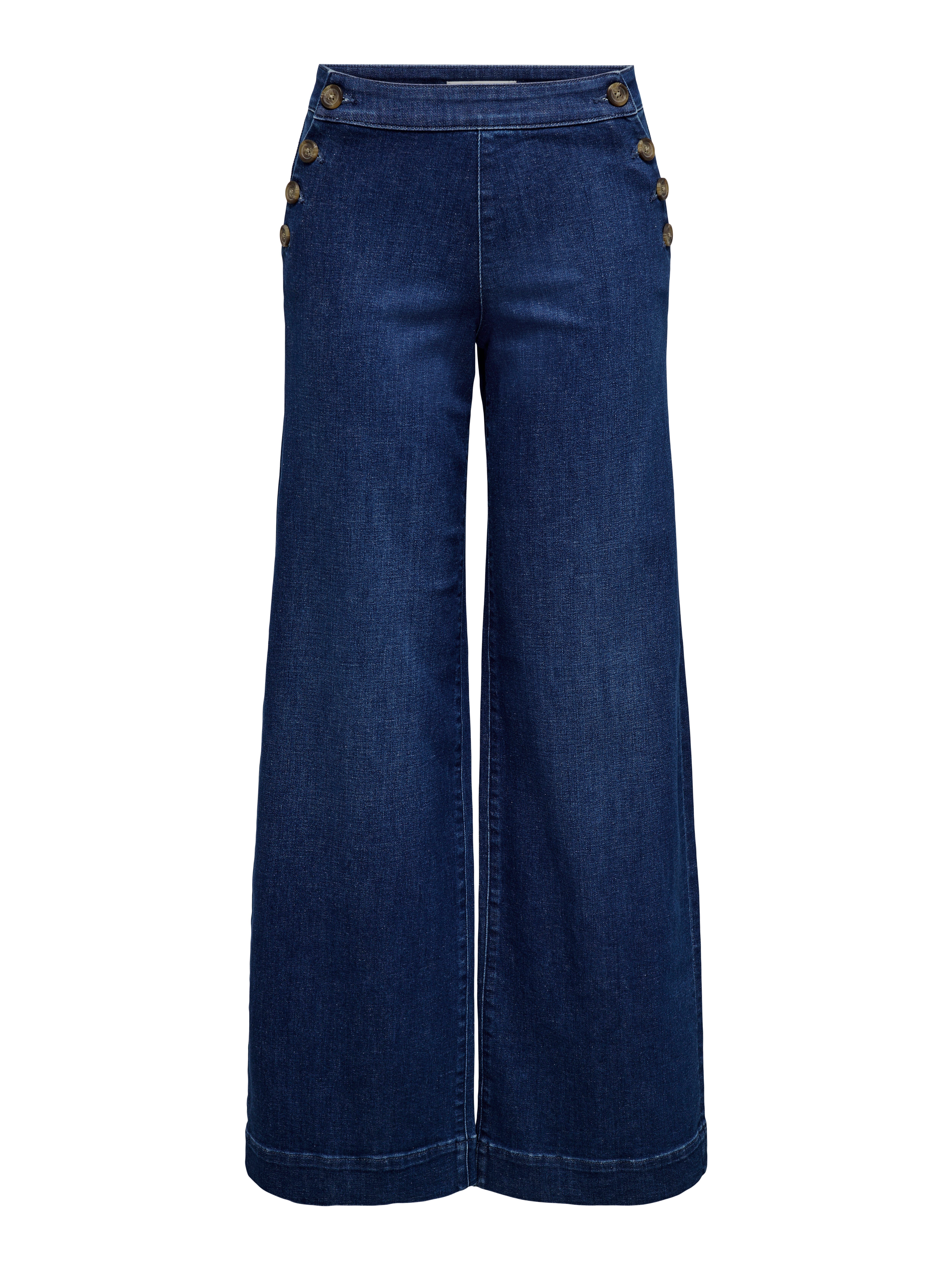 High-waist-Jeans ONLMADISON HW BUTTON WIDE DNM GEN533NOOS