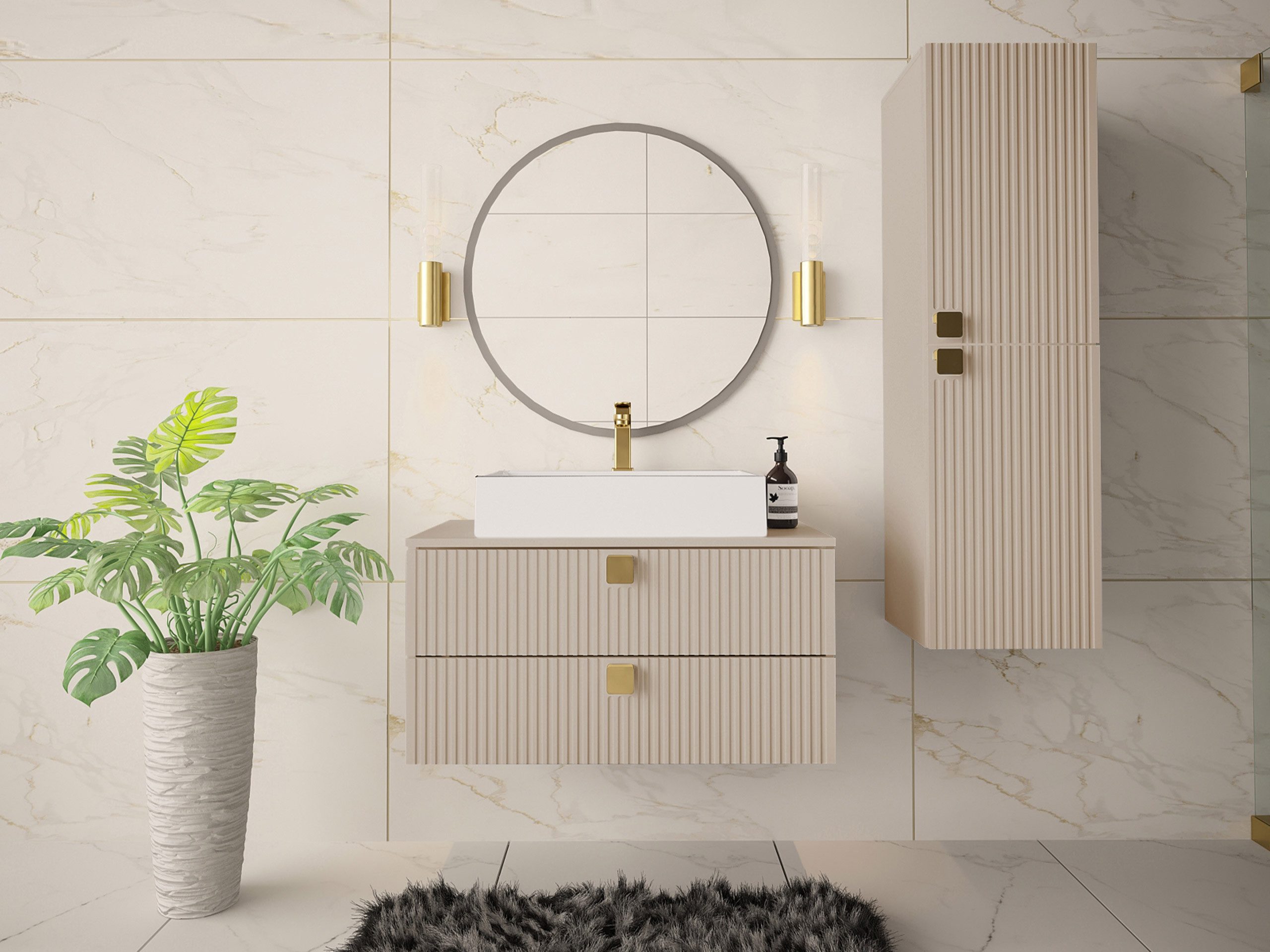 MIRJAN24 Badmöbel-Set Gariano III, (3er-Set, mit günstig online kaufen