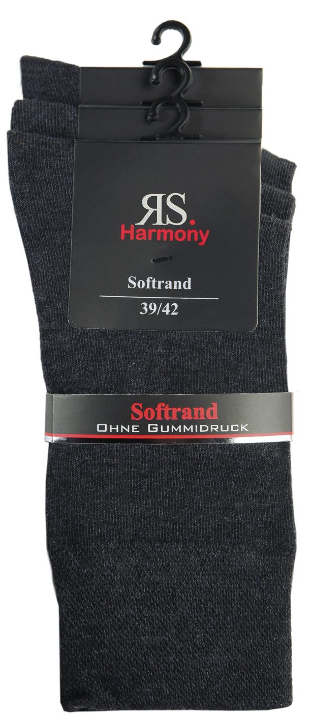 RS Harmony Socken 3 Paar RS. Harmony 31210 EXTRA STRUMPF "ANTHRAZIT" 39-42, 43-46