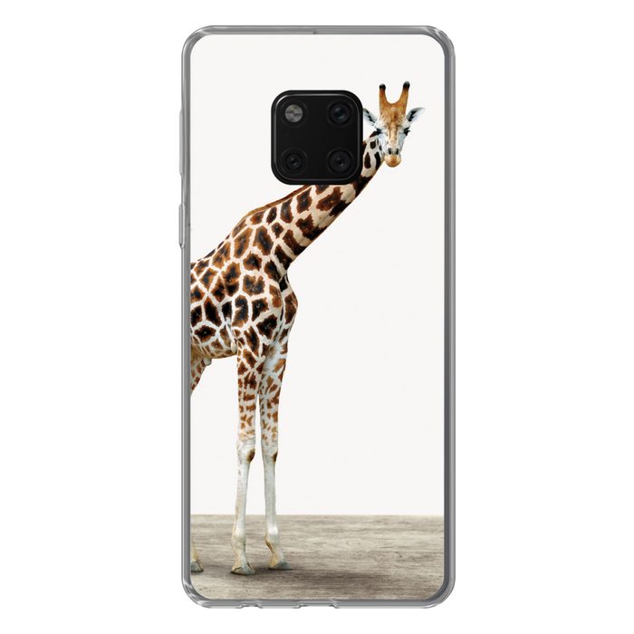 MuchoWow Handyhülle Giraffe - Tiere - Weißer Hintergrund - Kinder - Junge - Mädchen Handyhülle Huawei Mate 20 Pro Handy Case Silikon Bumper Case
