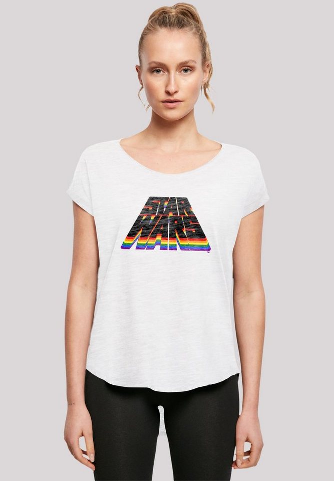 T-Shirt Wars Vintage T-Shirt extra F4NT4STIC Pride Star Premium geschnittenes lang Hinten Damen Qualität,