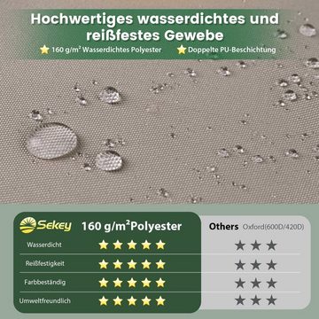 Sekey Grill-Schutzhülle Universelle Grill-Schutzhülle Wetterfest Abdeckplane Wasserabweisend, für Gasgrill mit Abdeckhaube, Holzkohle kombi Grillwagen Outdoor