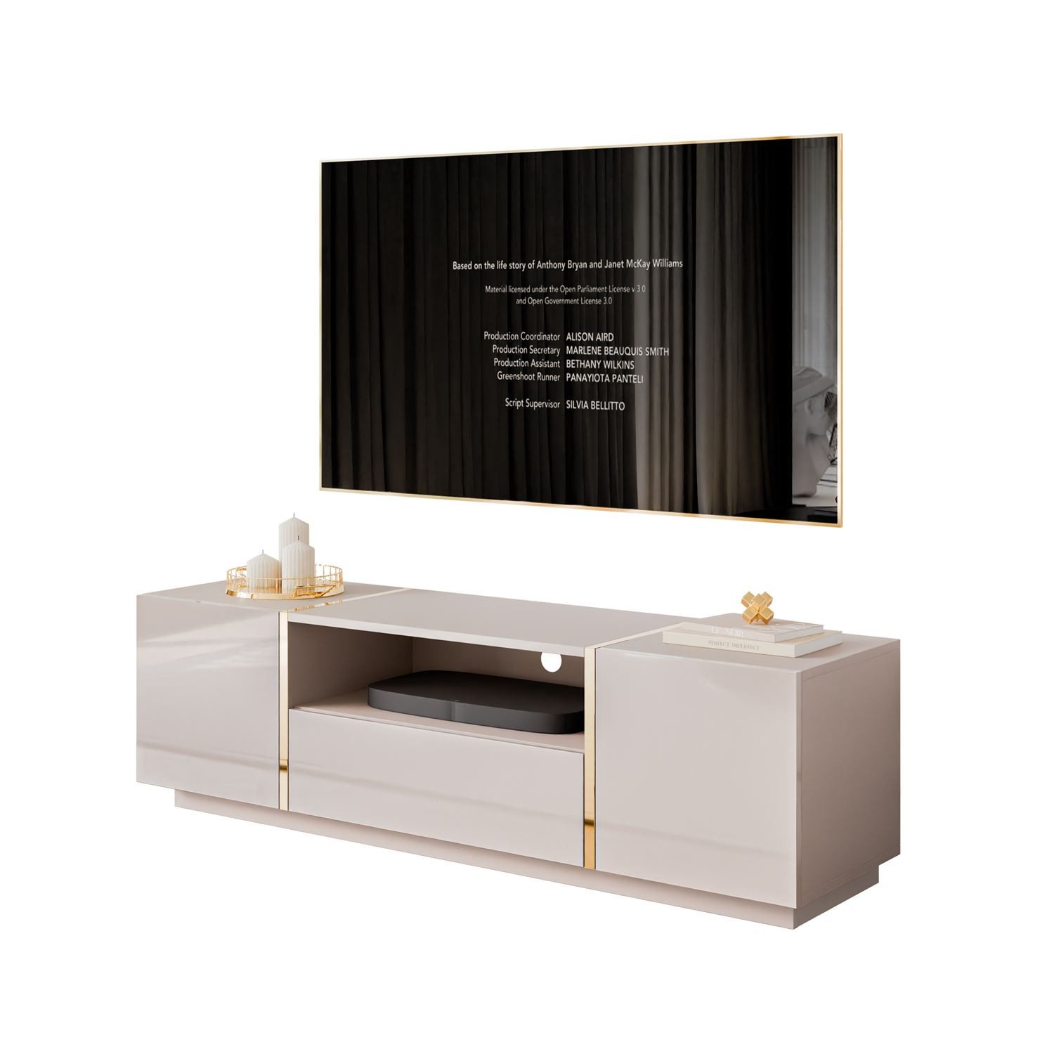 Lookway TV-Schrank ONYX Kaschmir Hochglanz 158 cm günstig online kaufen