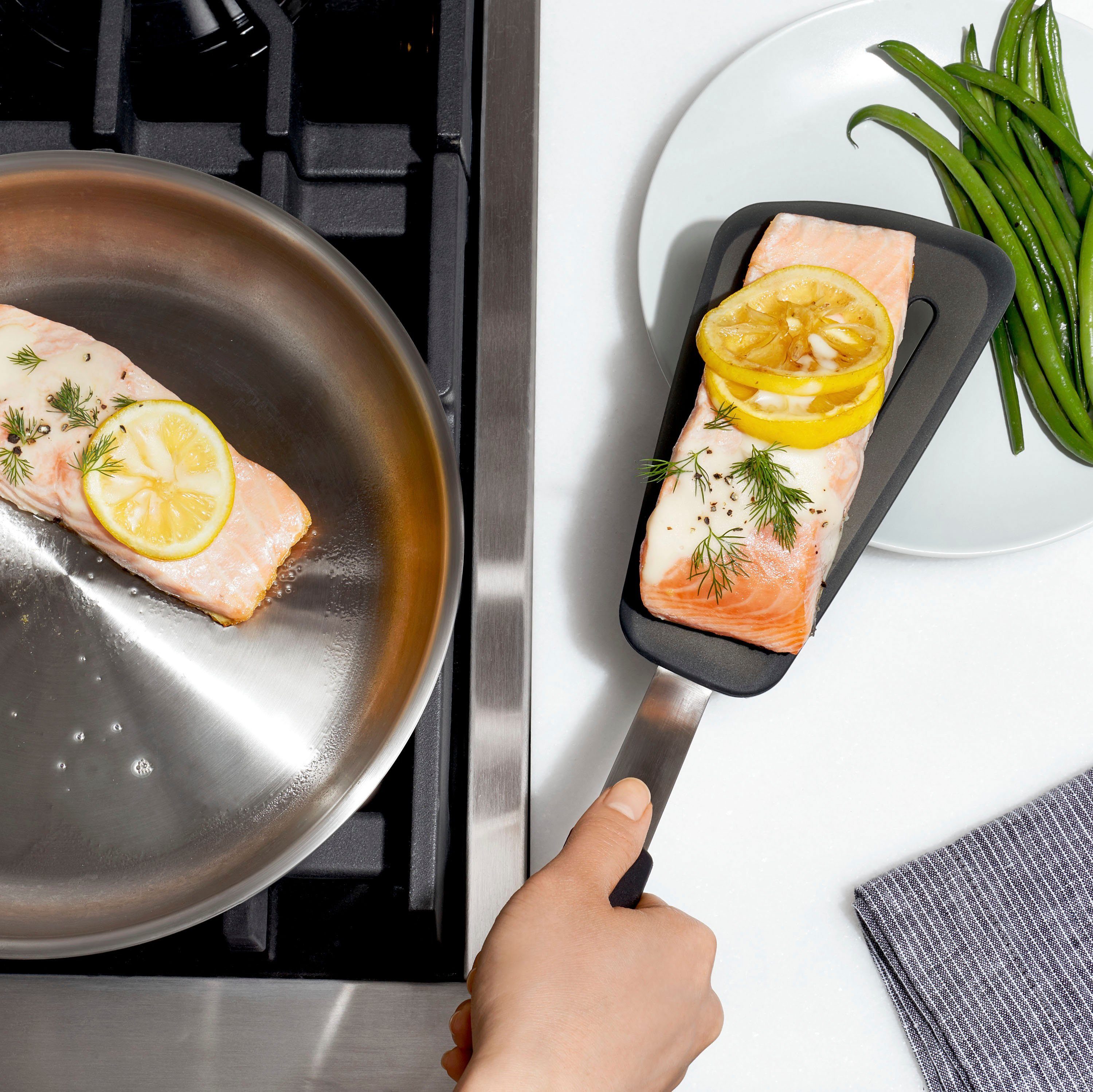 OXO Good für Küchenwender, Omletts Grips Silikon, flexibel