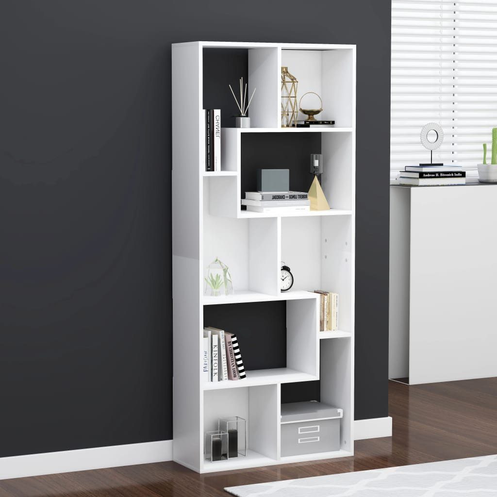 Weiß cm 67x24x161 Bücherregal furnicato Holzwerkstoff