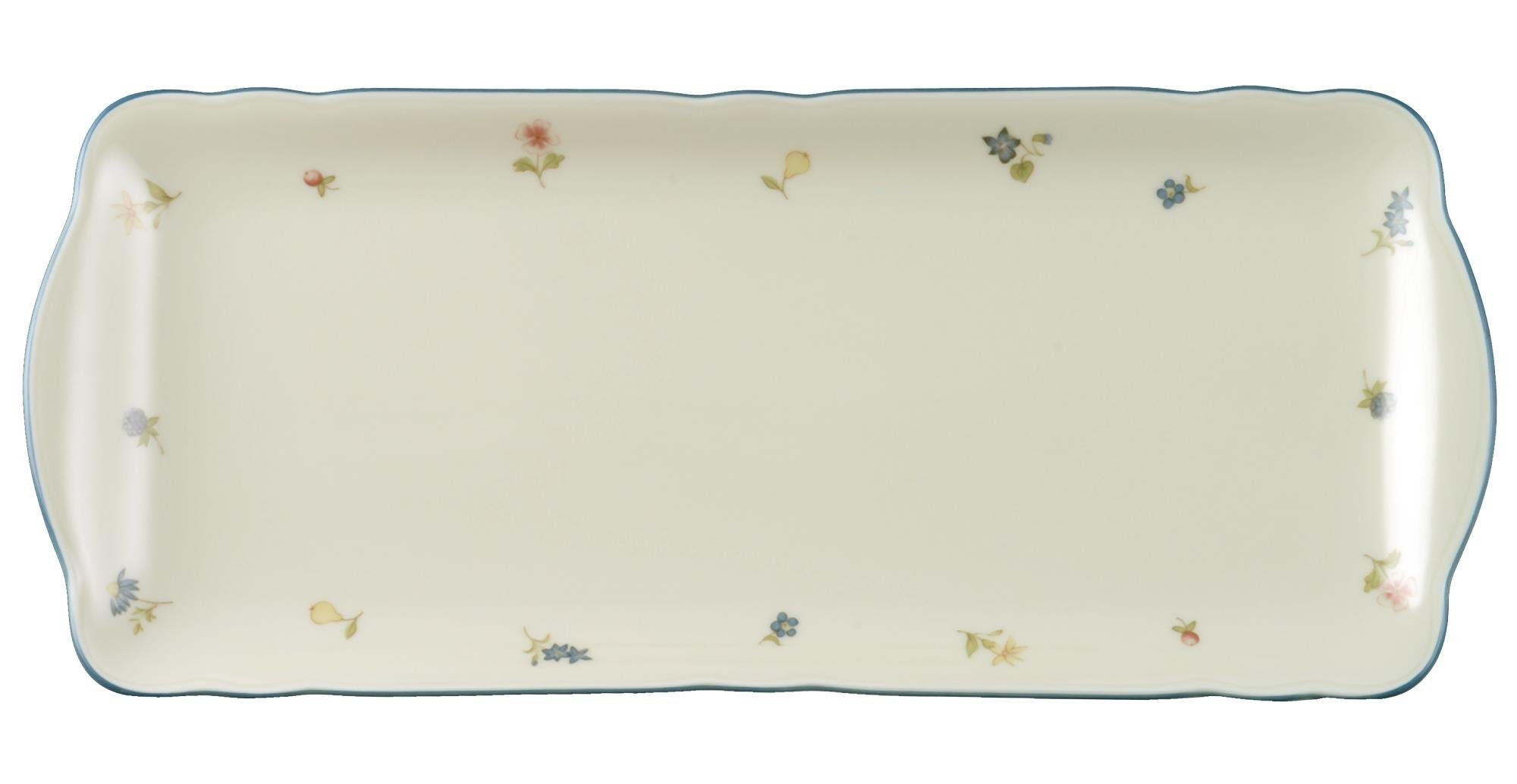 Seltmann Weiden Geschirr-Set Kuchenplatte eckig 35 cm Marie Luise Streublume 30308 von Seltmann, Porzellan