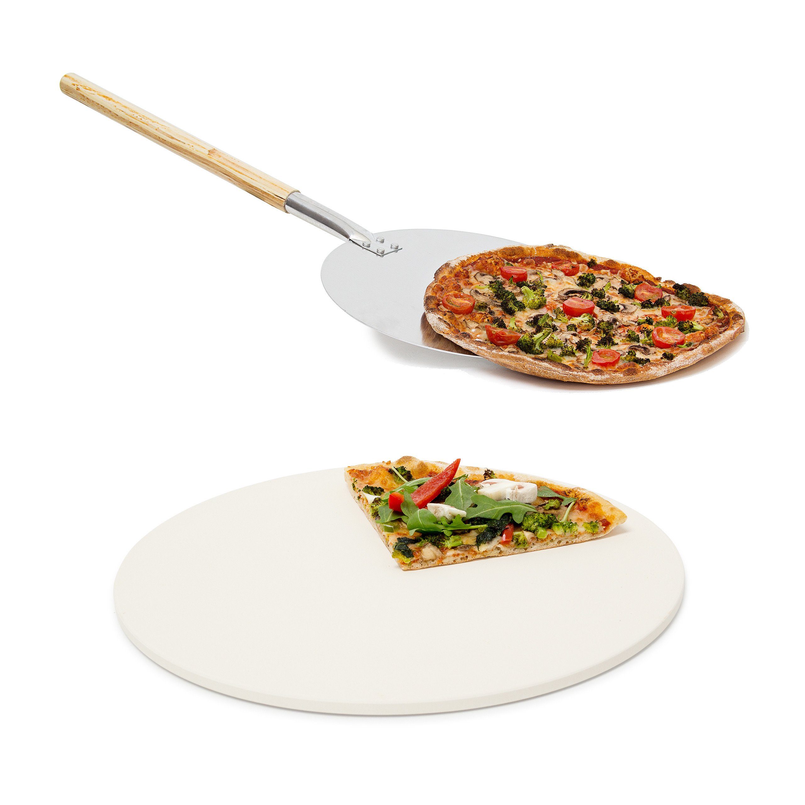 Pizzastein 2-teiliges Pizzaset