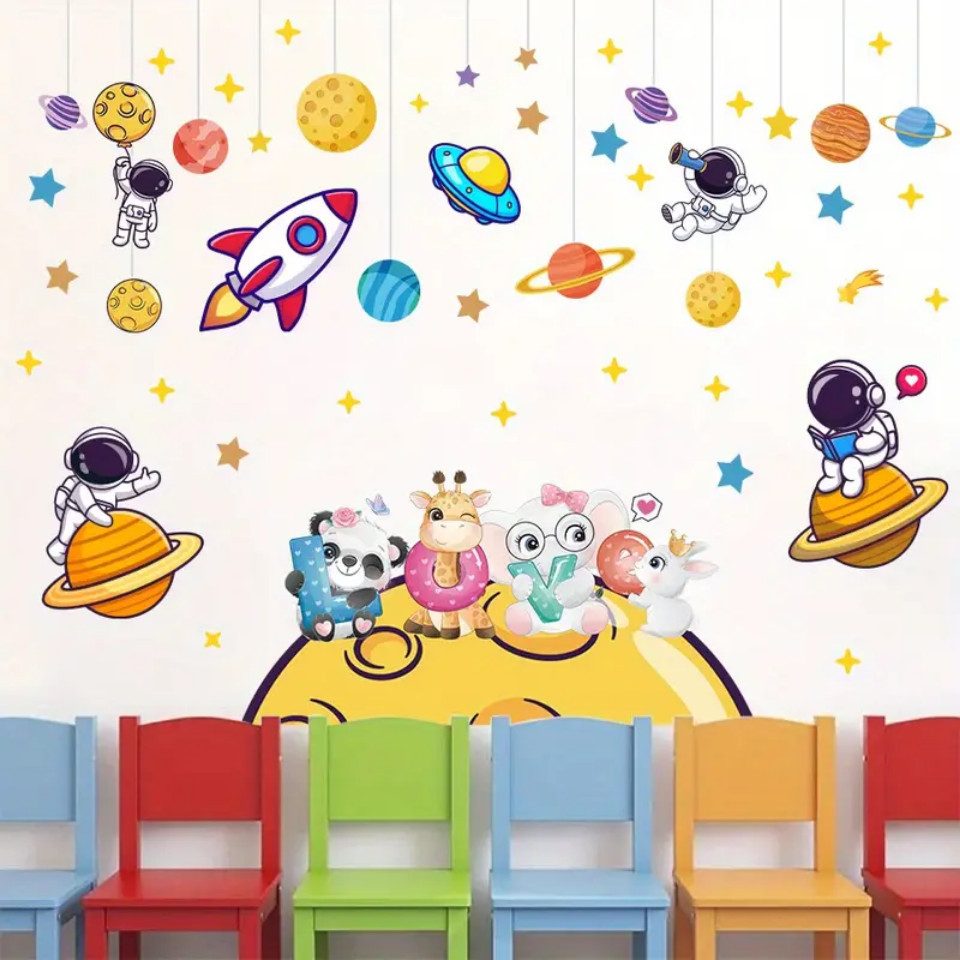 Montegoni Wandsticker Niedliche Aquarell Astronauten Tier Wandaufkleber, 30 günstig online kaufen