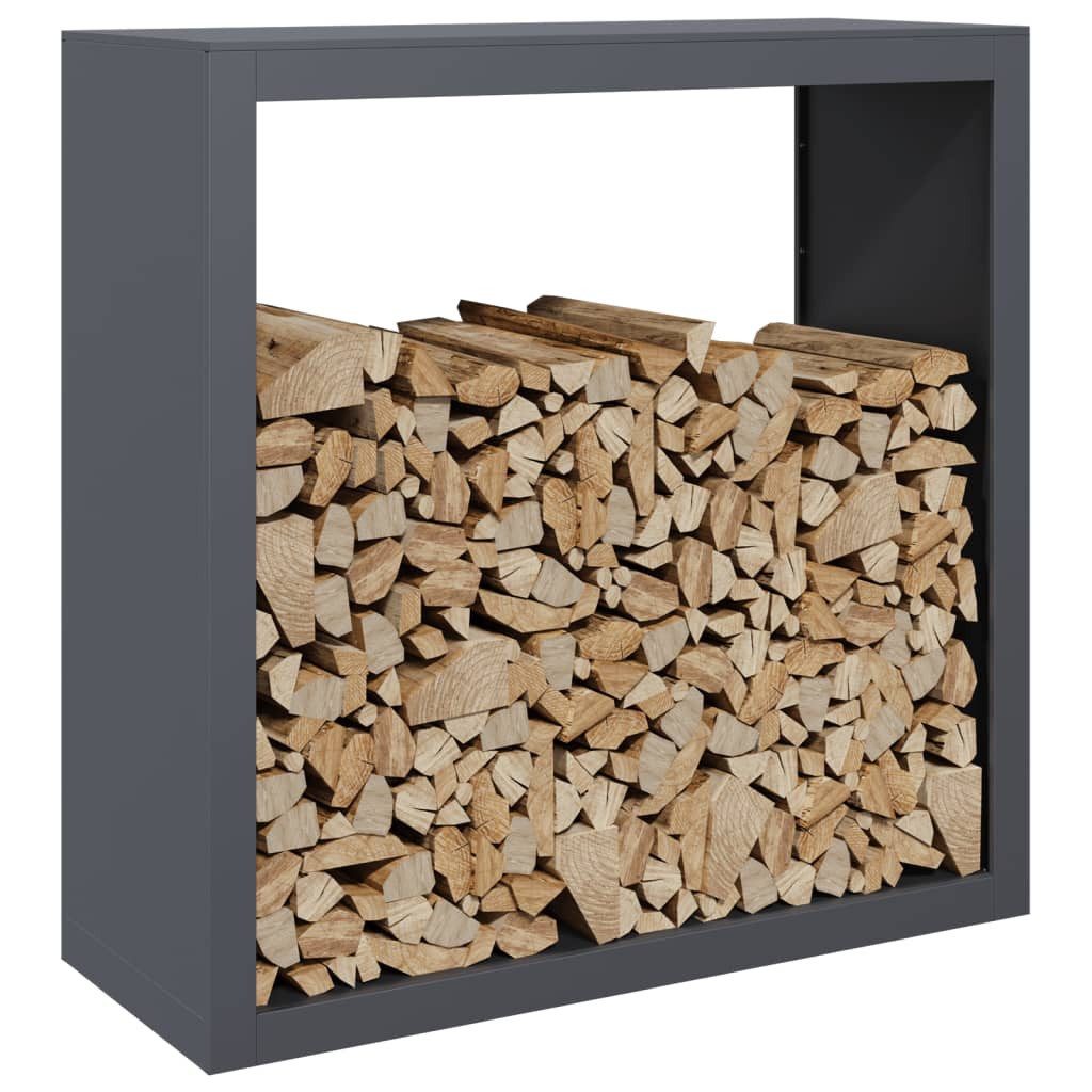 vidaXL Kaminholzregal Kaminholzregal Brennholzregal Holzlager Kaminholzregal Anthrazit 100x4, BxTxH:0x0x0 cm