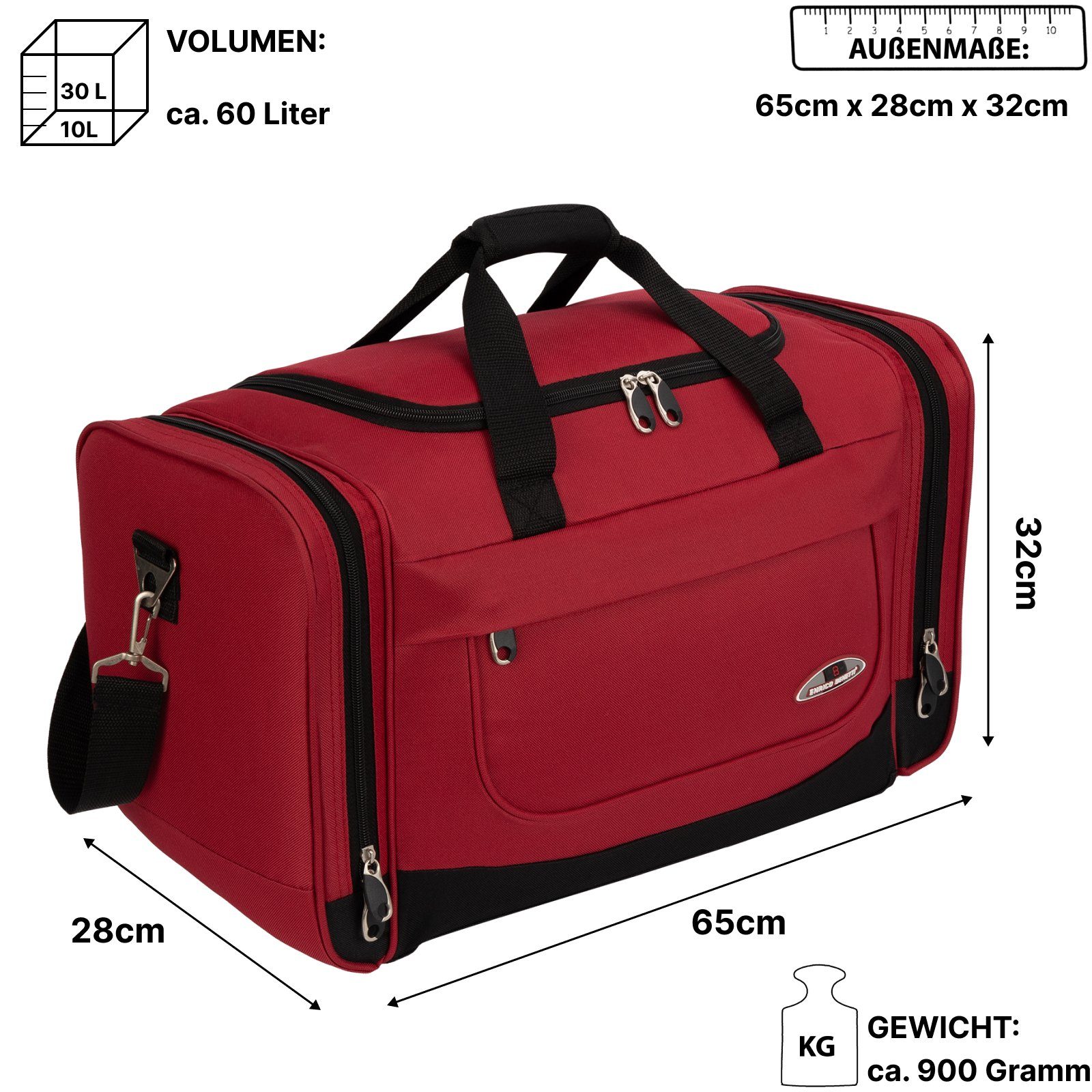 EAAKIE Sporttasche 60 L Reisetasche Saunatasche Sporttasche Fitnesstasche Damen Herren