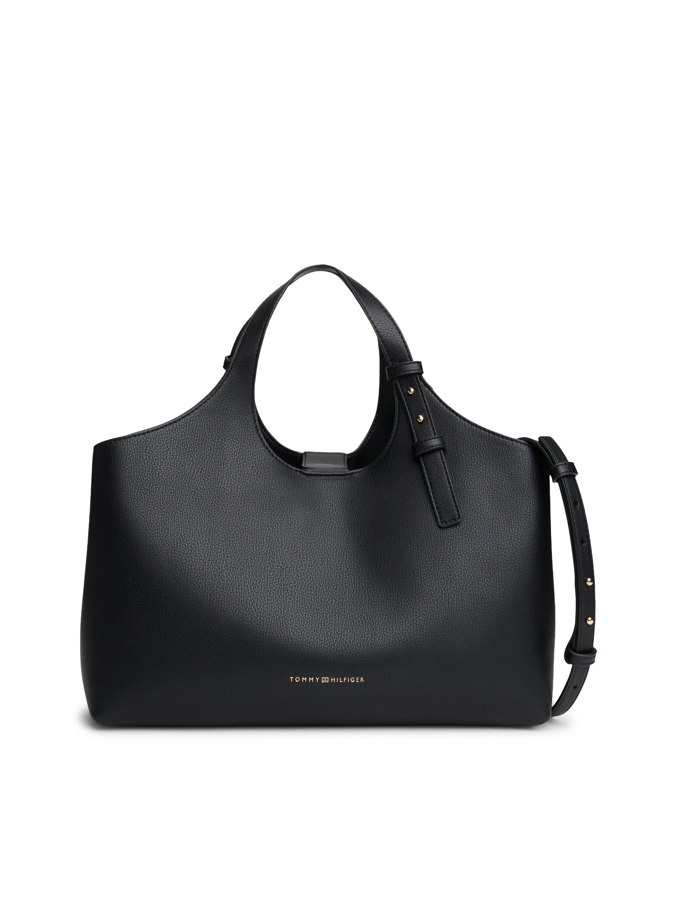 Tommy Hilfiger Satchel TH LOGO SATCHEL, Damen Tragetasche, Umhängetasche, Shopper mit Logoschriftzug