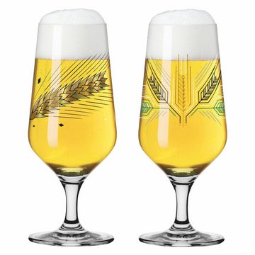 Ritzenhoff Bierglas 2er-Set Brauchzeit 003, Kristallglas, Design von Andreas Preis