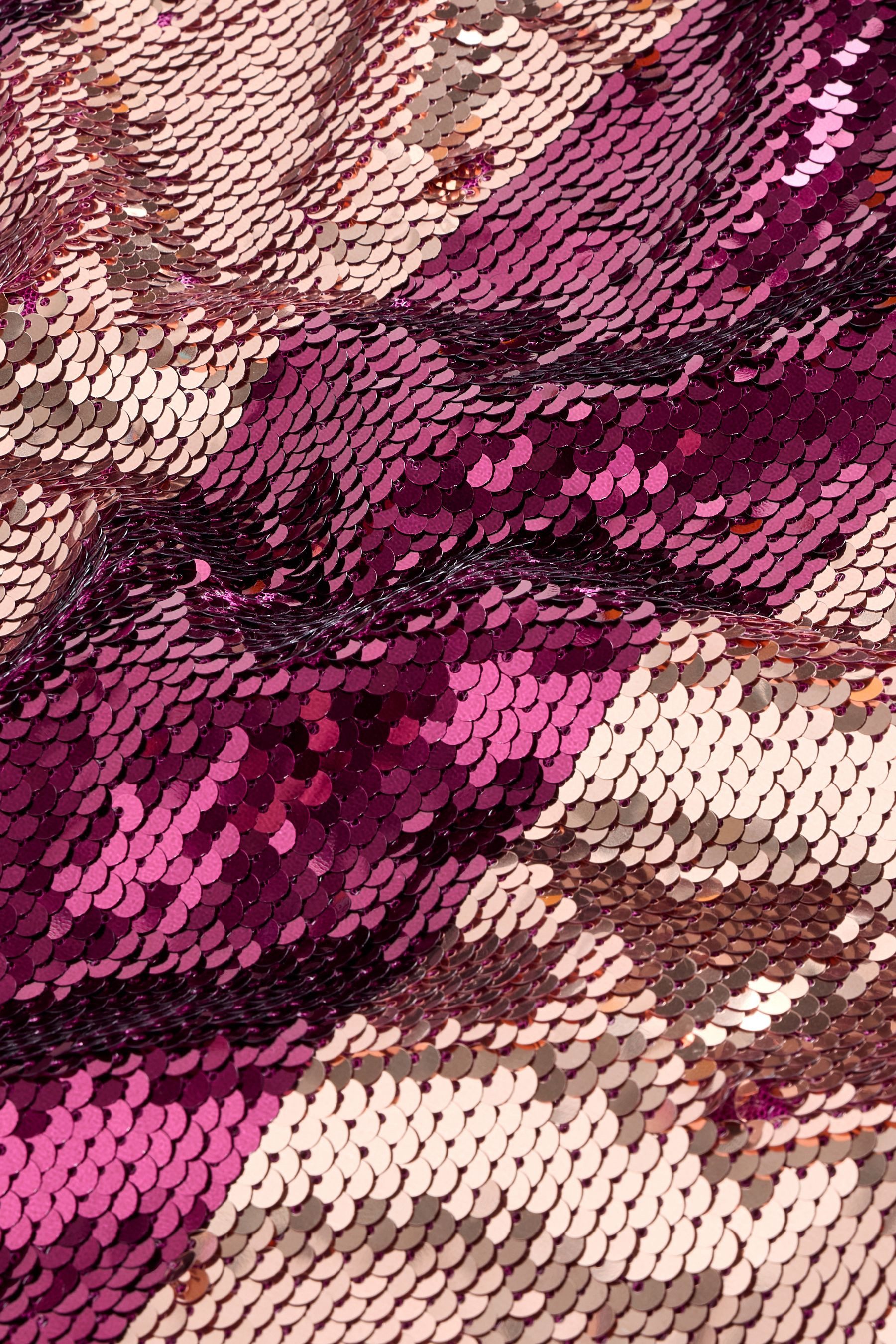 Next Paillettenshirt Gestreiftes T-Shirt mit Pailletten, Kurzgröße (1-tlg)