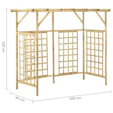 vidaXL Rankgitter Pergola für 3 Mülltonnen Kiefernholz Imprägniert