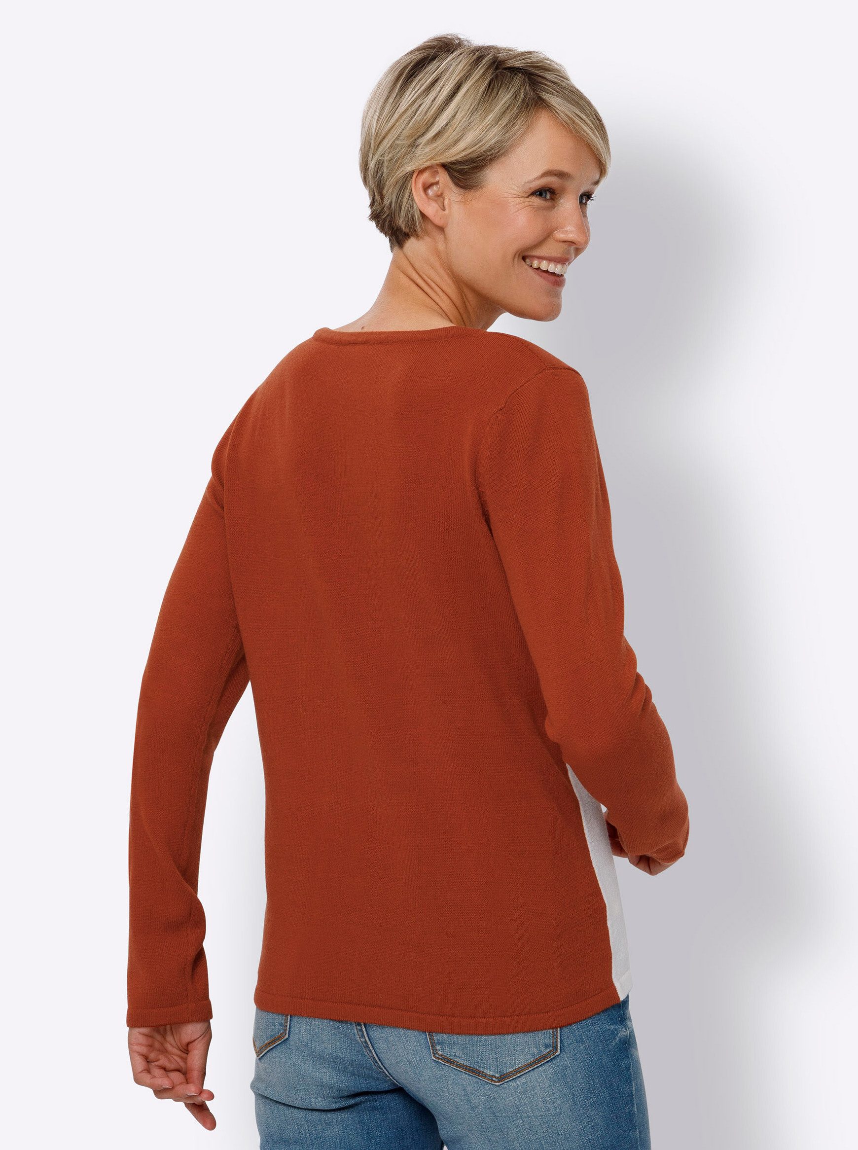 Sieh an! Strickpullover Langarm-Pullover Langarm Jacquard, Jersey günstig online kaufen