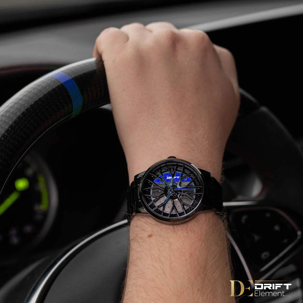 DRIFTELEMENT Quarzuhr MOTORSPORT FELGENUHR, Dreidimensionales Felgendesign günstig online kaufen