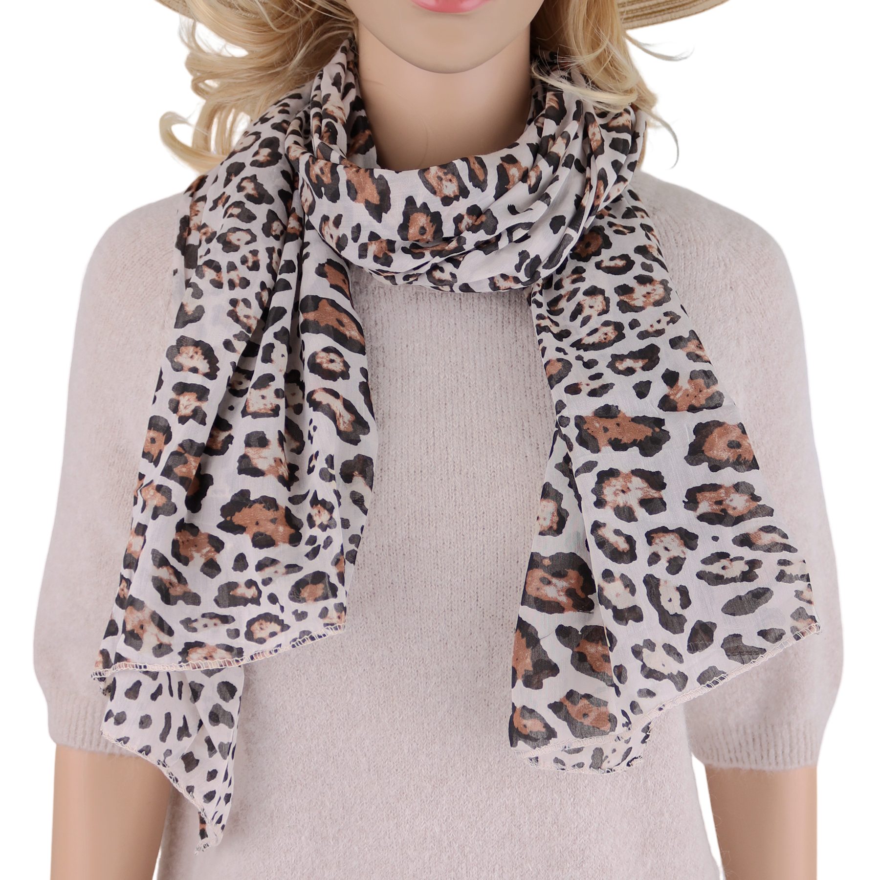 Modeschal Asymmetrischer Schal, Made in Italy 20% Seide 80% Baumwolle