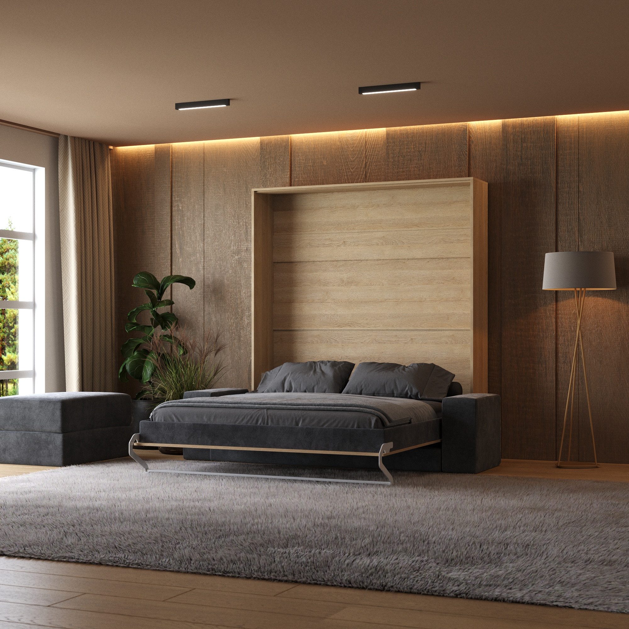 SMARTBett Schrankbett Schrankbett mit Anthrazit SOFA günstig online kaufen