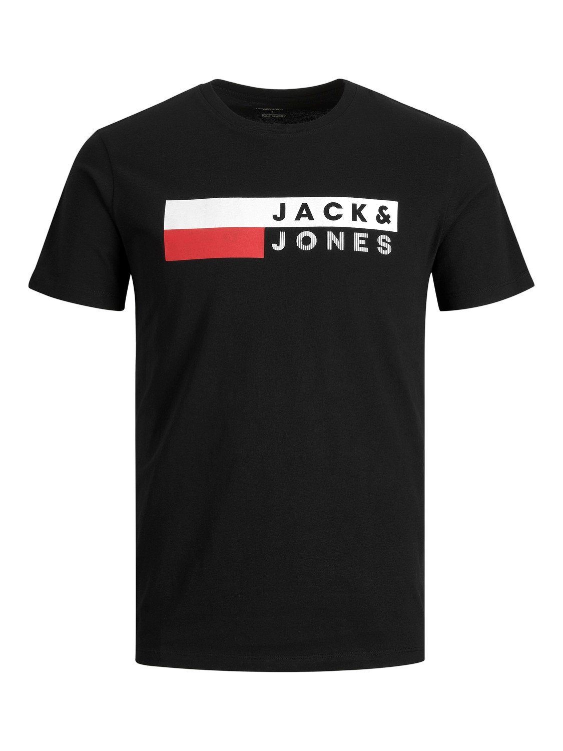 Jack & Jones T-Shirt JJECORP LOGO (1-tlg) aus Baumwolle Black PLAY 4 12158505