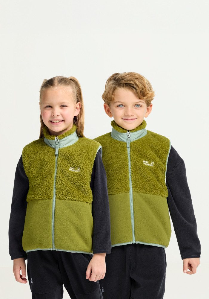 Jack Wolfskin Fleeceweste ICE CURL VEST K Kinder-Fleeceweste, warm, atmungsaktiv