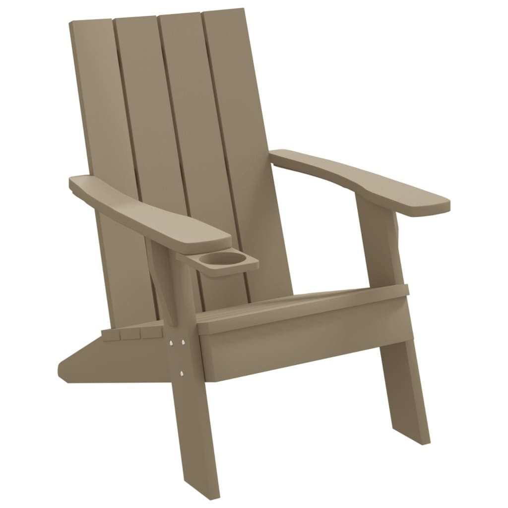 vidaXL Gartenstuhl Adirondack-Gartenstuhl Hellbraun 75x88,5x89,5 cm Polypropylen (1 St)